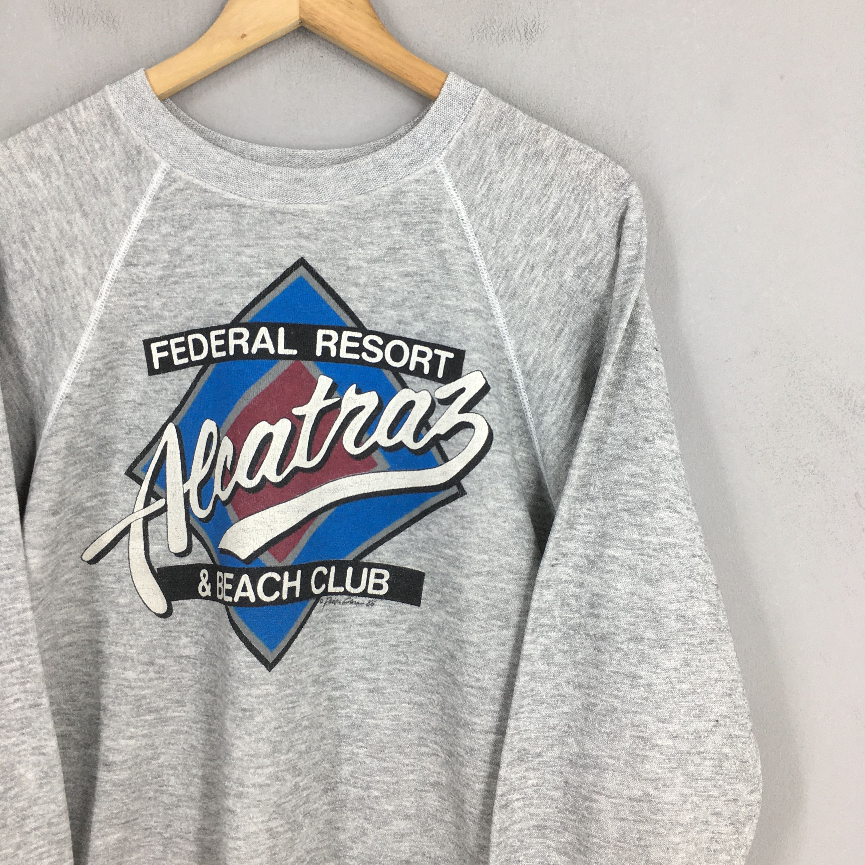 Hanes × Vintage Vintage Alcatraz Beach Club Sweatshirt Large Size US L / EU 52-54 / 3 - 2 Thumbnail