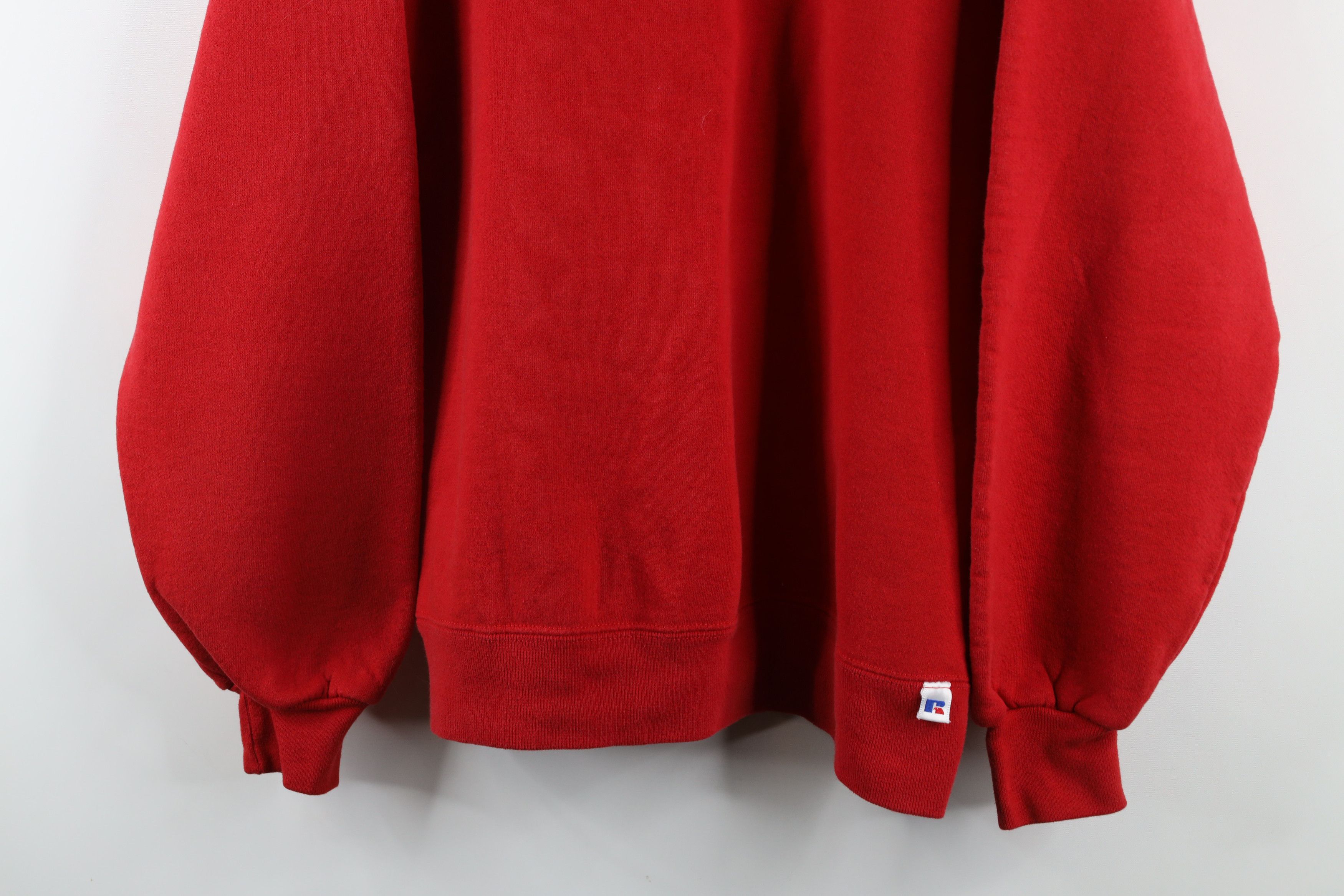 Russell Athletic × Vintage Vintage 90s Russell Athletic Crewneck Sweatshirt Red USA Size US L / EU 52-54 / 3 - 3 Thumbnail