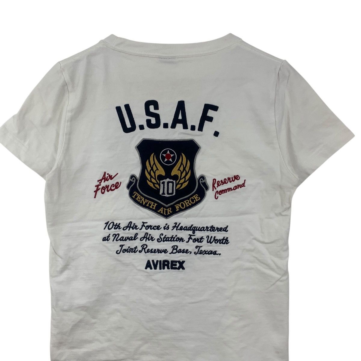 Avirex Vintage AVIREX USA USAF Tenth Air Force Texas Naval Air Tee Size US S / EU 44-46 / 1 - 7 Thumbnail