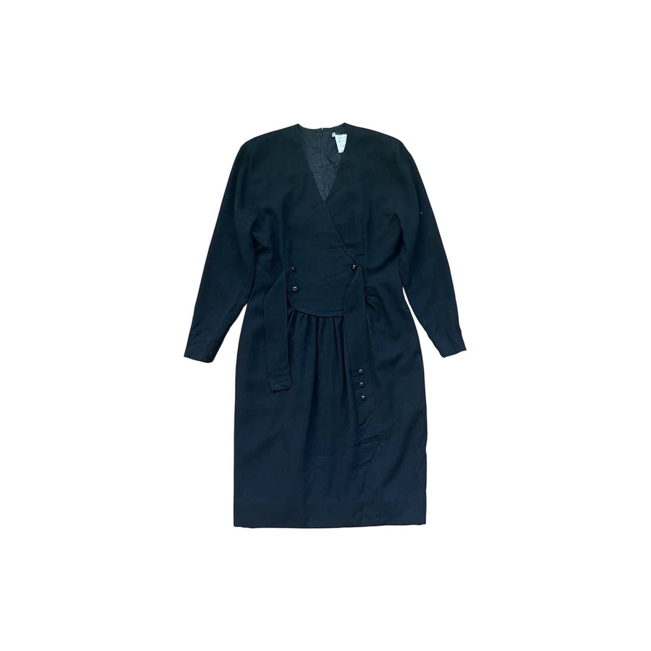 Celine RARE 1970/80’S CELINE 100% WOOL EVENING SOLID DRESS SIZE 36 Size XS / US 0-2 / IT 36-38 - 1 Thumbnail