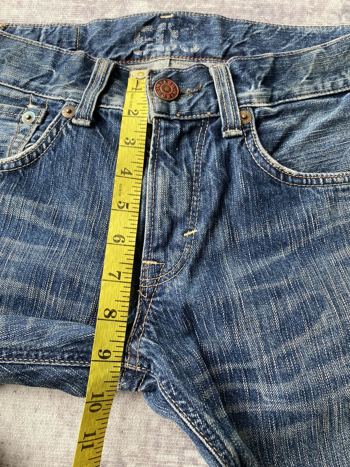 Edwin × Hysteric Glamour × If Six Was Nine VINTAGE EDWIN 503 BLUE TRIP DISTRESSED JEANS Size US 29 - 13 Thumbnail