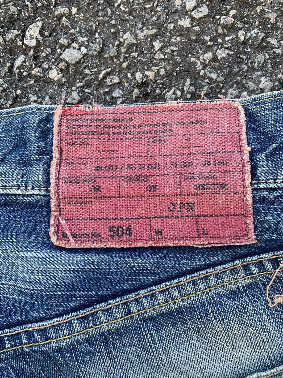 Kapital VINTAGE EDWIN 504 JAPANESE FADED & RUSTY DISTRESSED DENIM Size US 32 / EU 48 - 14 Thumbnail