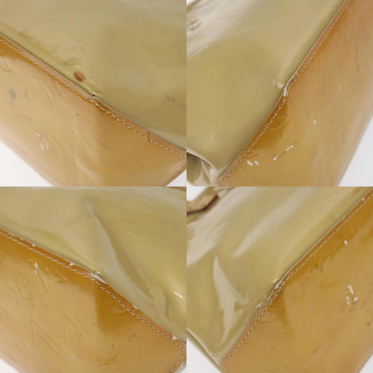 Louis Vuitton LOUIS VUITTON Monogram Vernis Reade PM Hand Bag Beige M91334 Size ONE SIZE - 10 Thumbnail