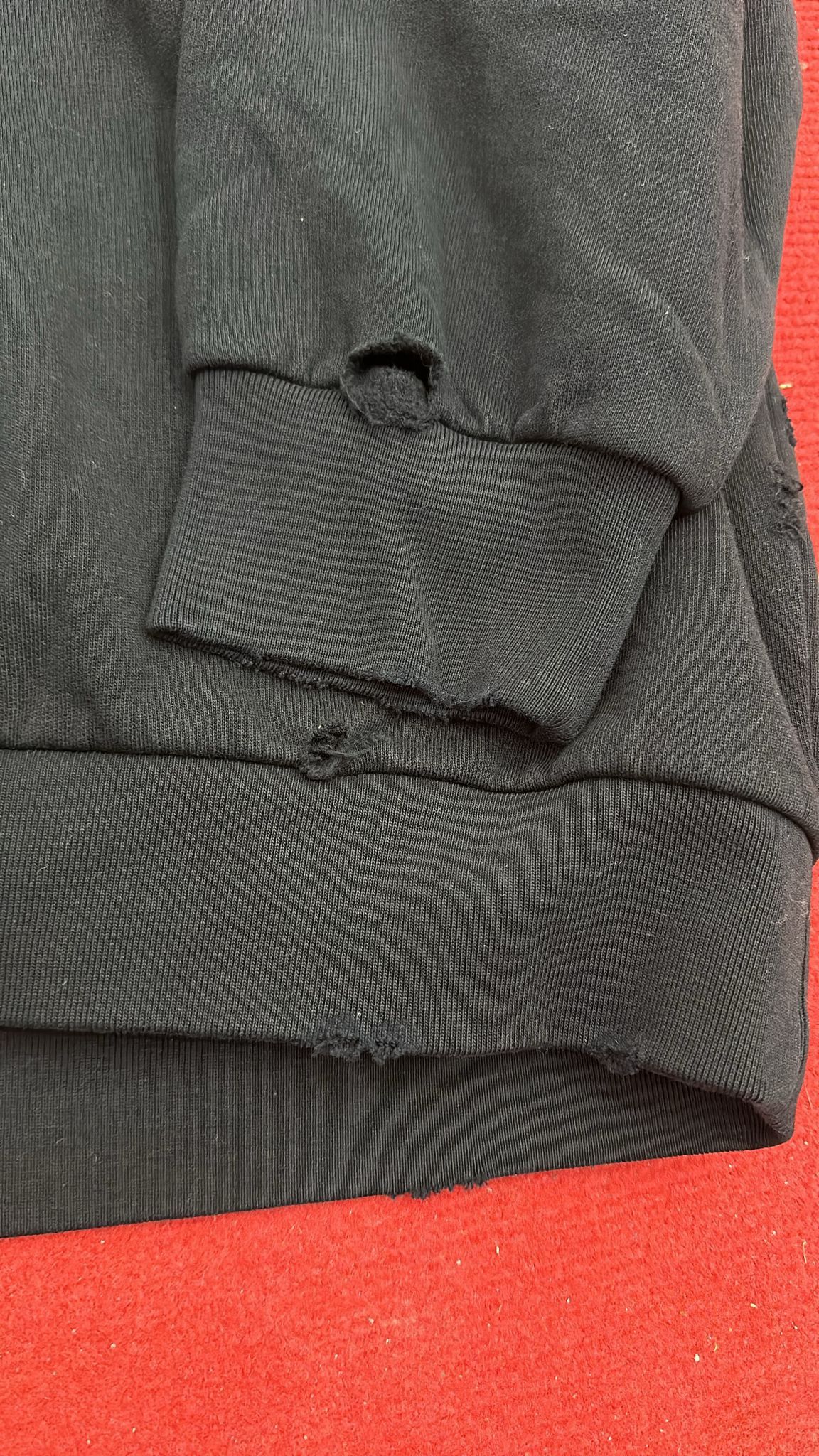 Raf Simons CC000021 Altered Reality Destroyed Crewneck Sweatshirt Black Size US M / EU 48-50 / 2 - 4 Thumbnail