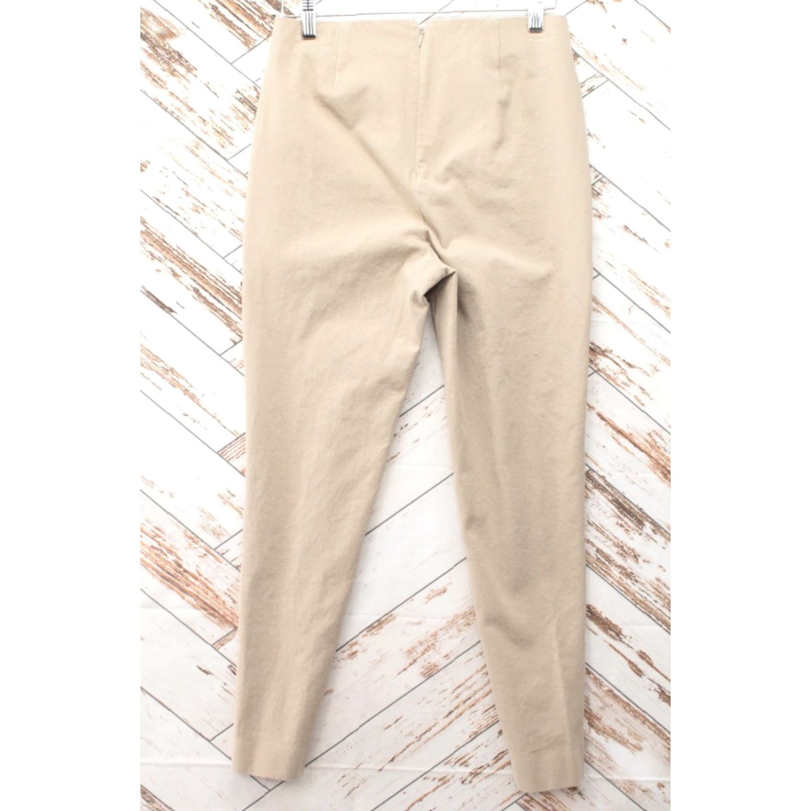 Elie Tahari Elie Tahari Skinny Pants Womens Small Tan Zippered Stretch Flat Front No Pocktet Size 28" / US 6 / IT 42 - 4 Thumbnail