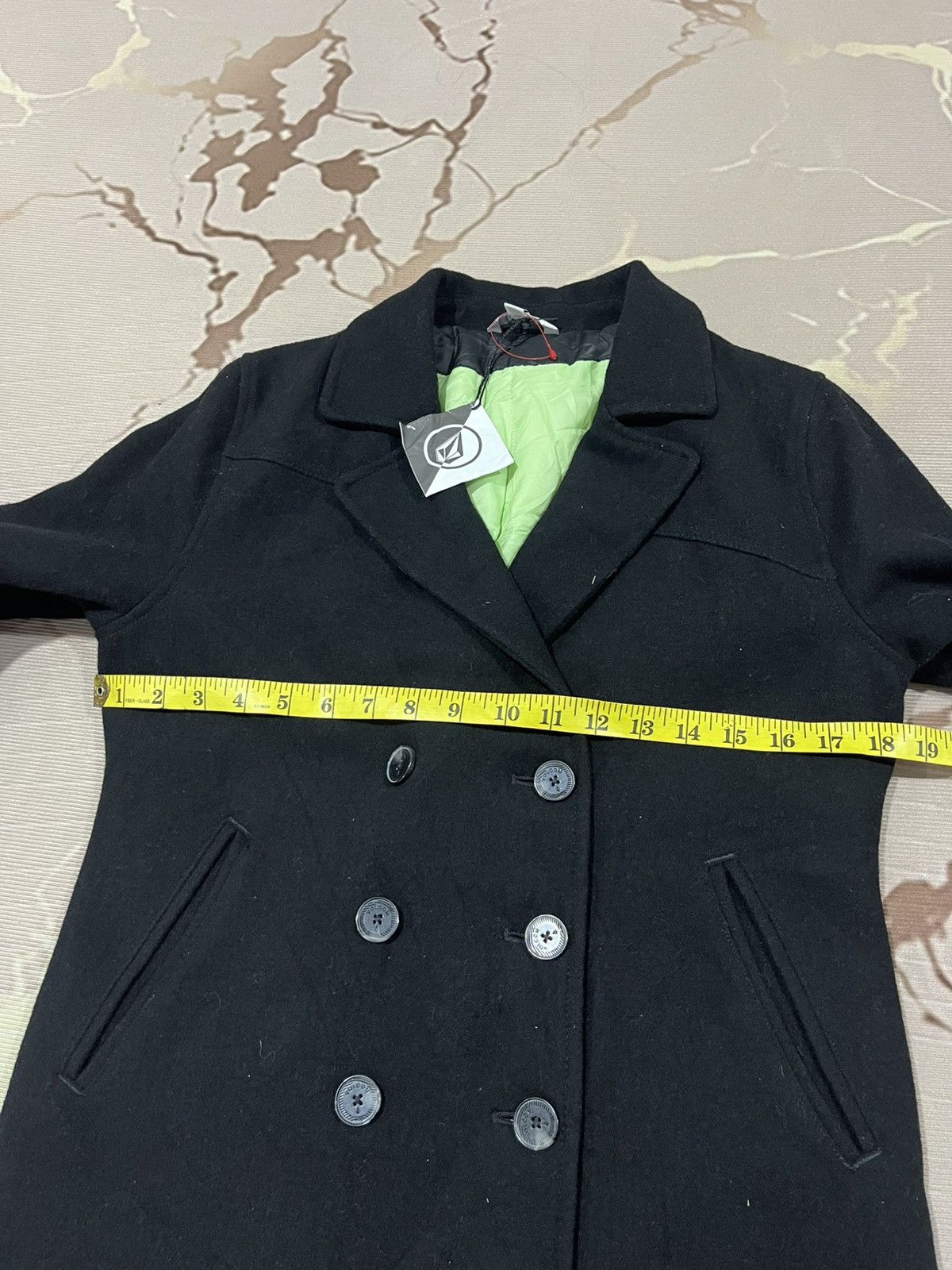 Volcom Volcom Wool Pea Coat Cropped Jacket Black Womens S Size S / US 4 / IT 40 - 16 Thumbnail