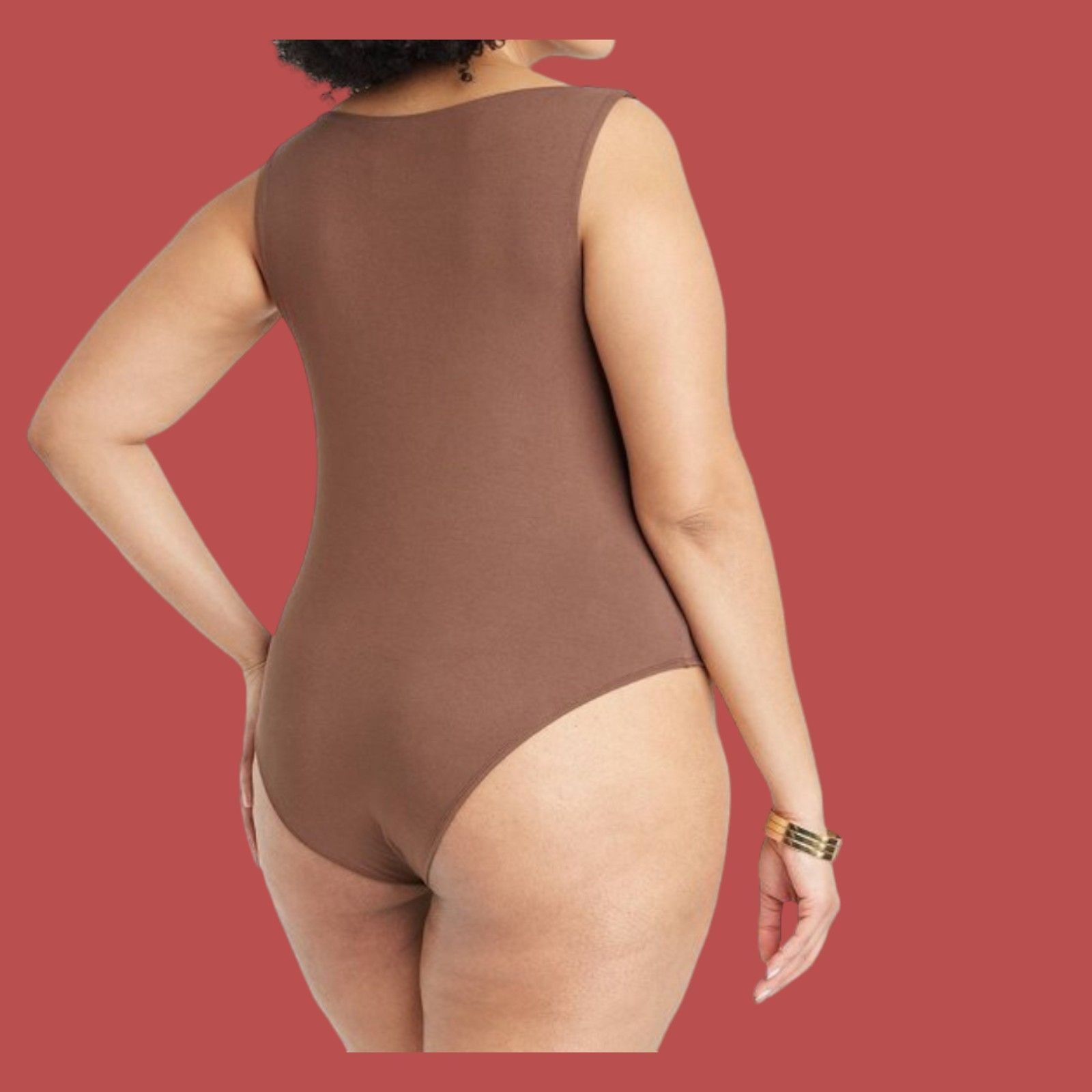 Other A New Day - Women's Compression Bodysuit - Brown - XXL Size ONE SIZE - 2 Thumbnail