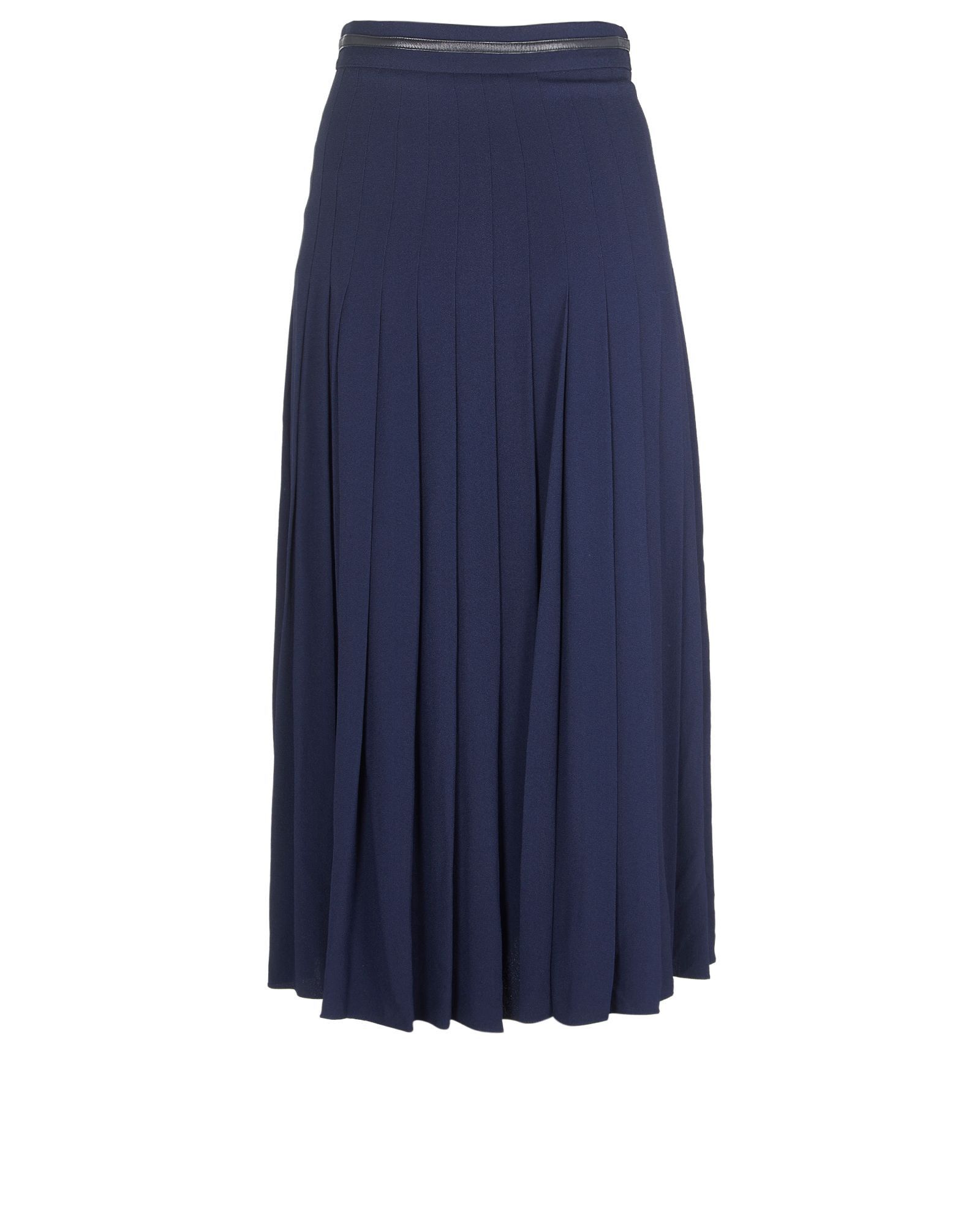 Celine o1y0725 Midi Skirt in Navy Blue Size 28" / US 6 / IT 42 - 2 Thumbnail