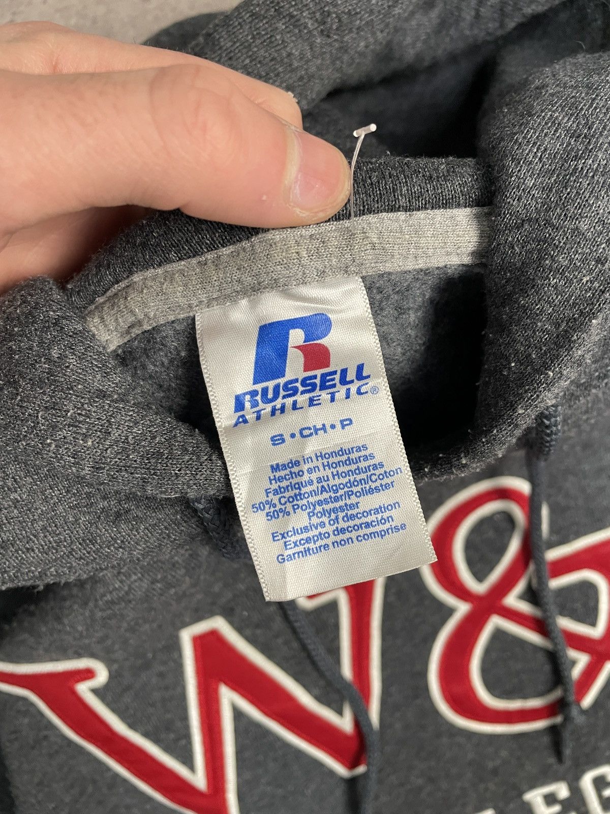 Russell Athletic Vintage 00s W&J College Russel Atlantic Boxy Fit Hoodie Size US M / EU 48-50 / 2 - 10 Thumbnail