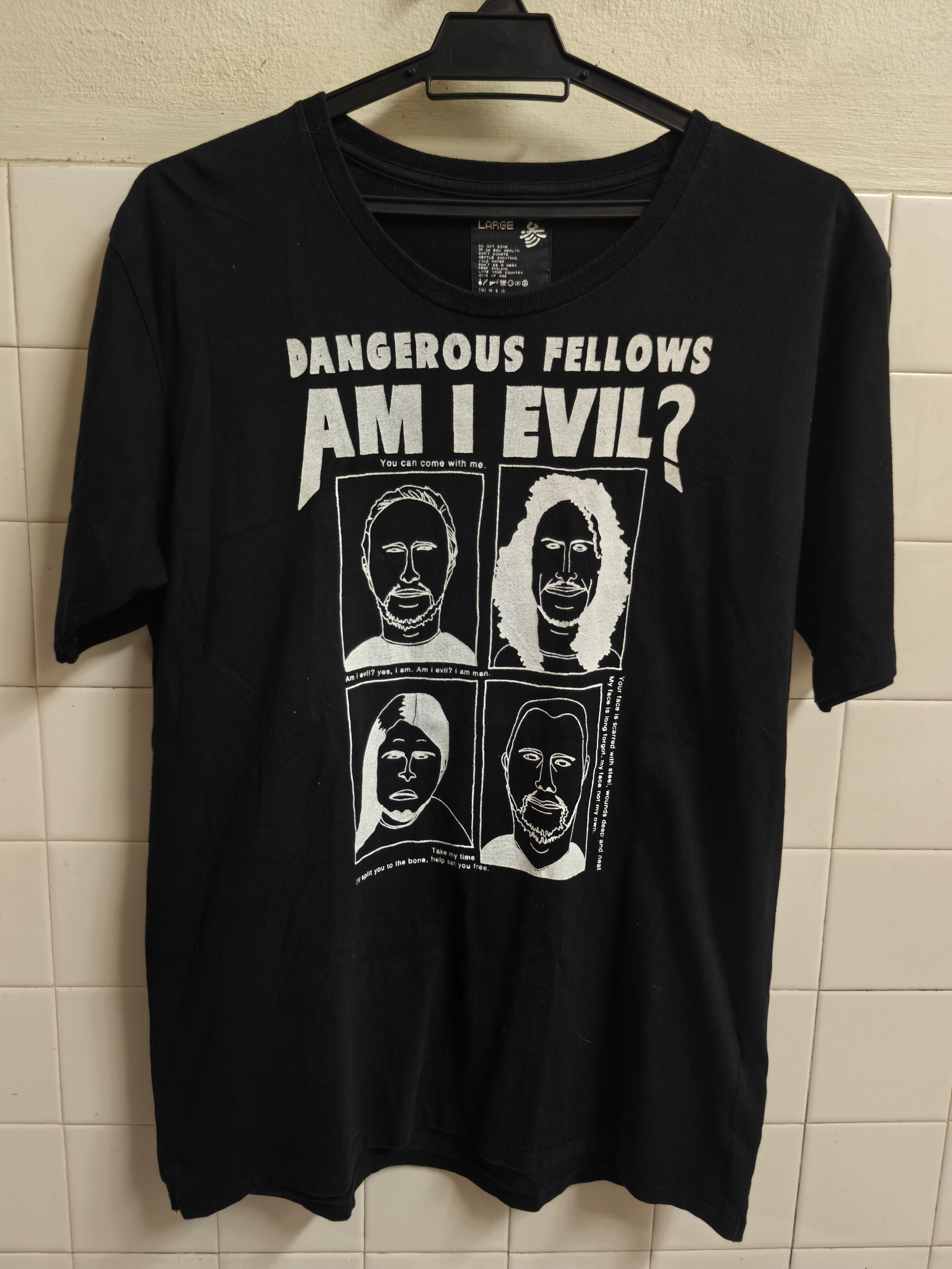 Japanese Brand Vintage Japanese PPFM "Am I Evil" tshirt Size US L / EU 52-54 / 3 - 1 Thumbnail