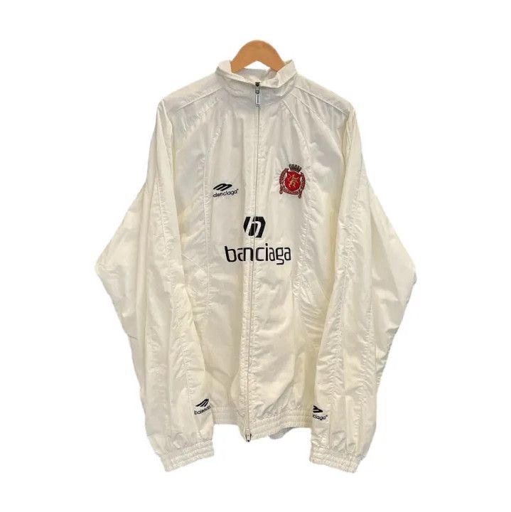Balenciaga Balenciaga White Letter Print Zip Jacket Size US L / EU 52-54 / 3 - 1 Thumbnail