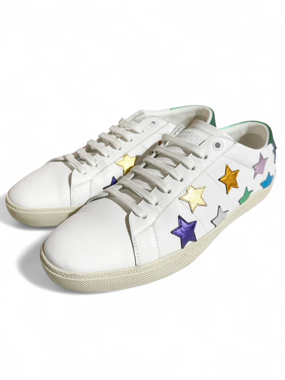 Saint Laurent Paris Court SL06 Rainbow Star Leather Sneaker Grailed