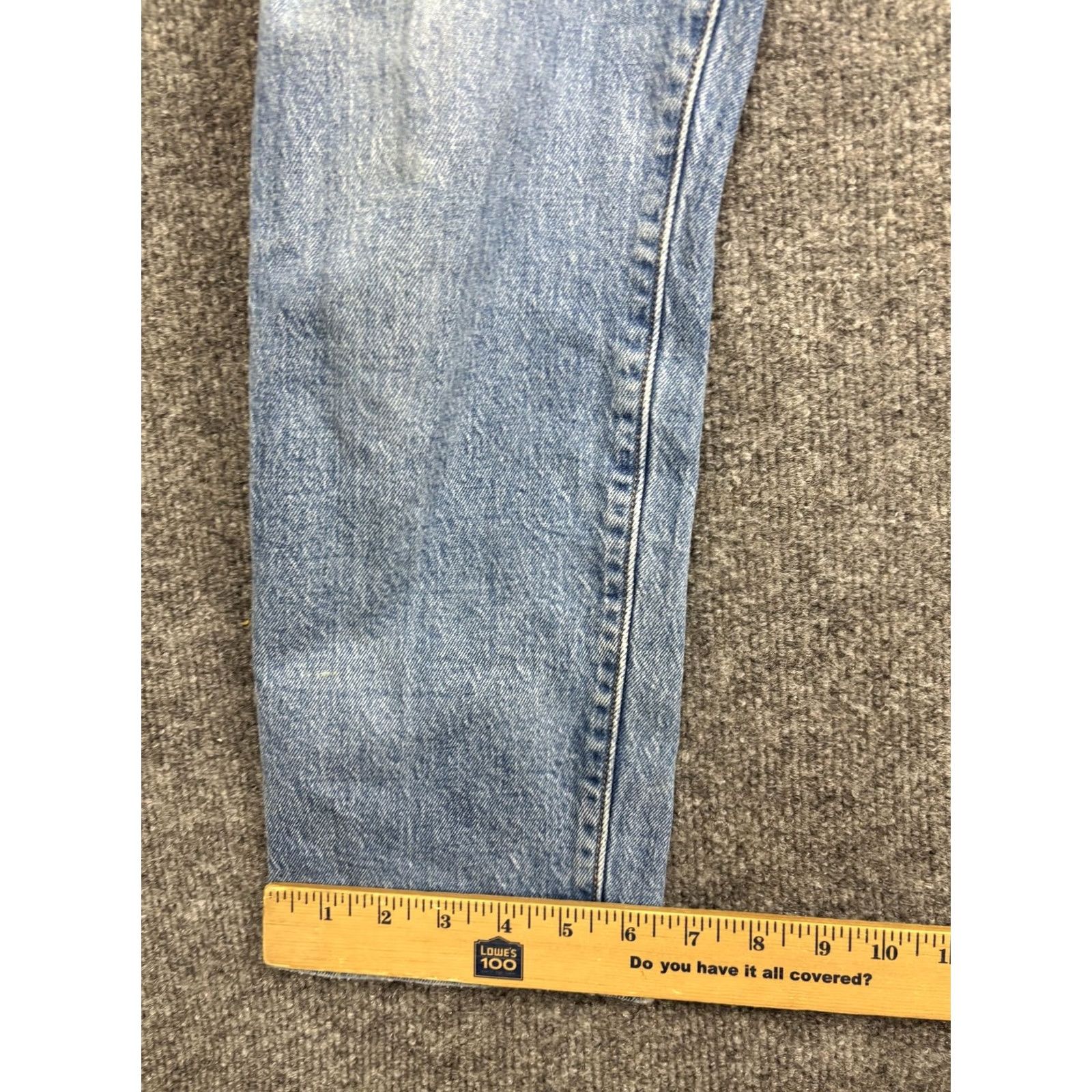 Levi's Levis 501 Straight Jeans Womens W26 L26 Light Wash Blue High Rise Distressed Size 26" / US 2 / IT 38 - 6 Thumbnail