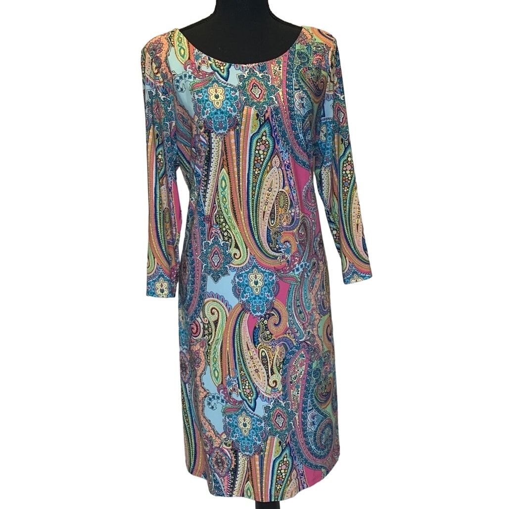 Tommy Hilfiger Plus Size 16 Women's TOMMY HILIFIGER Silky Knit Shift Dress Size XXL / US 16-18 / IT 52-54 - 2 Thumbnail