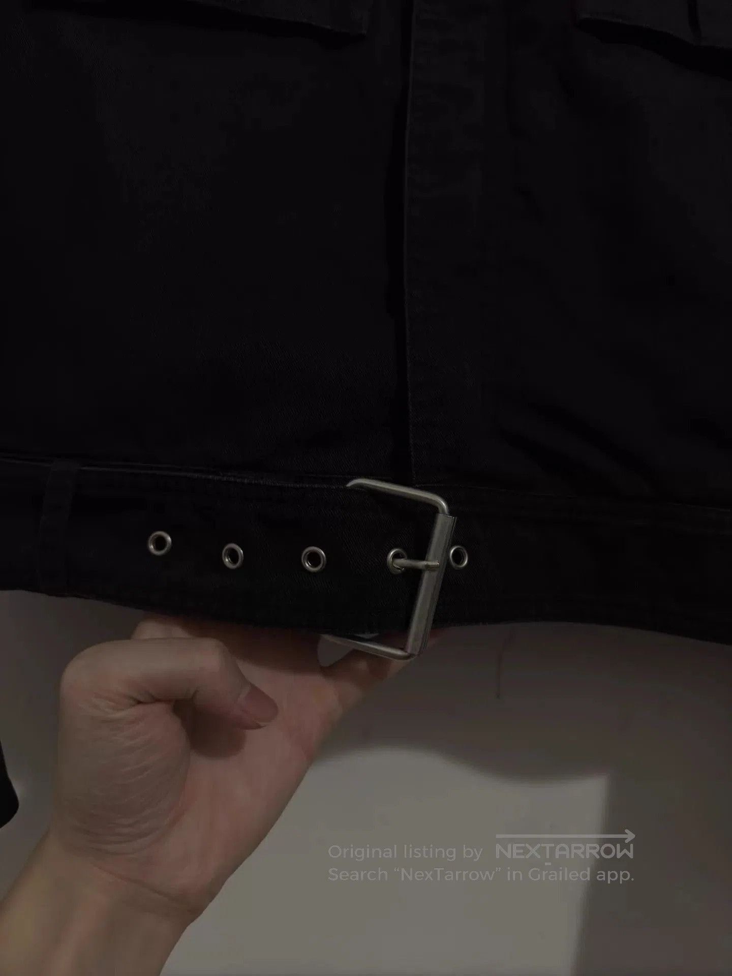 Saint Laurent Paris Black XL Utility Jacket with Front Pockets and Belt. Size US XL / EU 56 / 4 - 5 Thumbnail