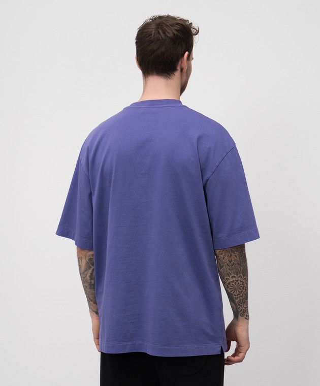 Off-White o1y1225 Logo Crewneck T-Shirt in Purple Size M / US 6-8 / IT 42-44 - 4 Thumbnail