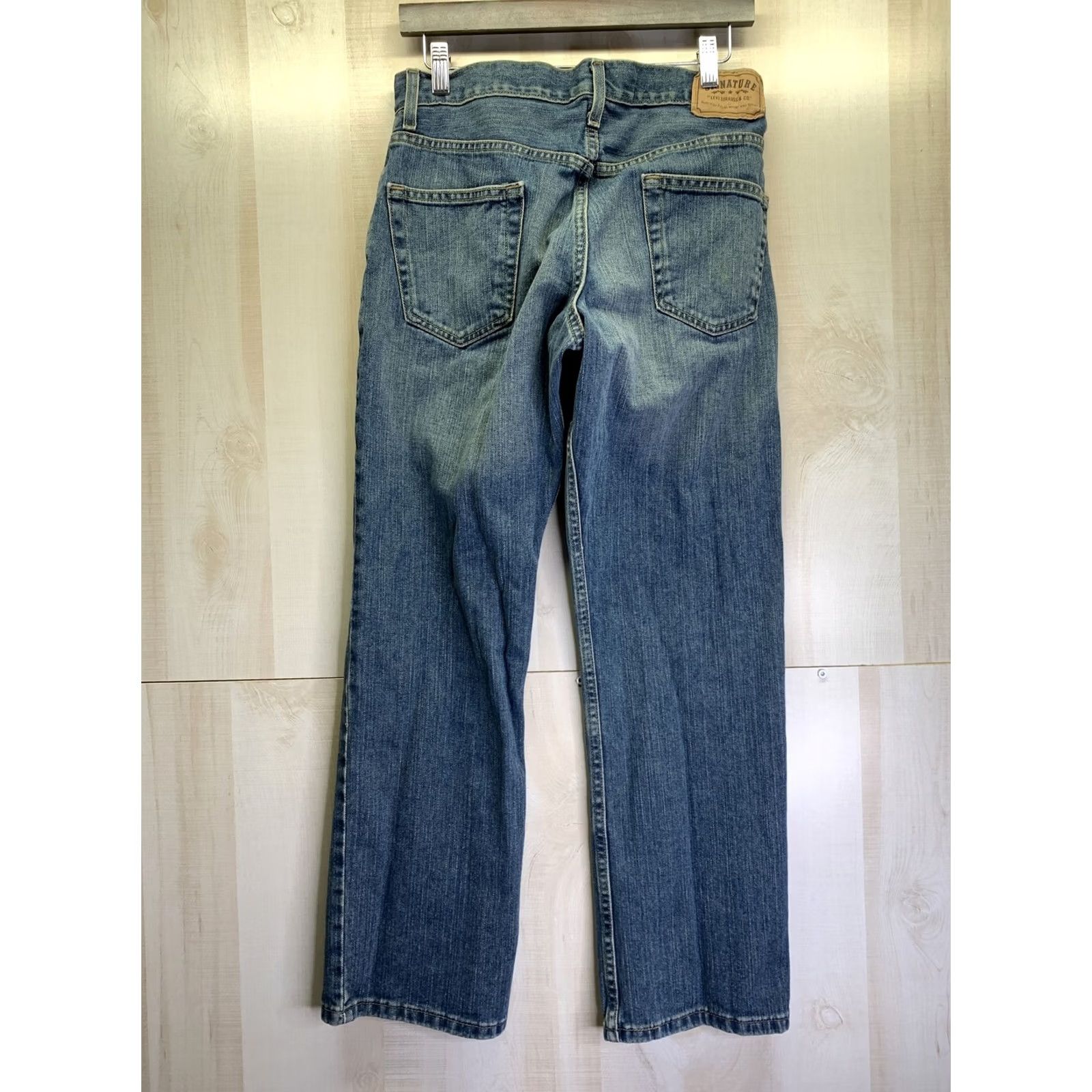 Levi's Levi’s Strauss Signature Jeans Men’s 30x30 Color Distressed Denim-4016 Plain/Blue 5-Pocket Design Straight Regular XS? Size US 30 / EU 46 - 5 Thumbnail