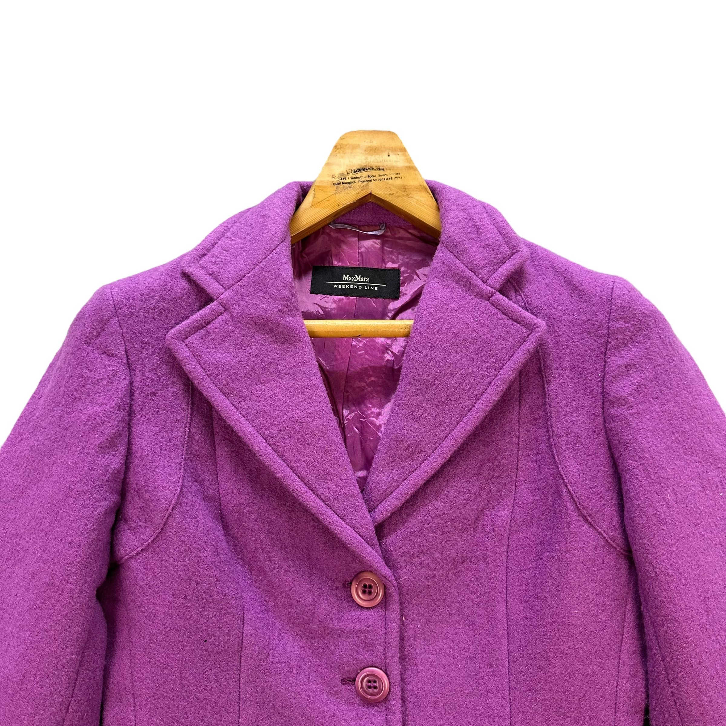 Max Mara Max Mara Purple Wool Double Collar Jacket #9132-60 Size M / US 6-8 / IT 42-44 - 2 Thumbnail