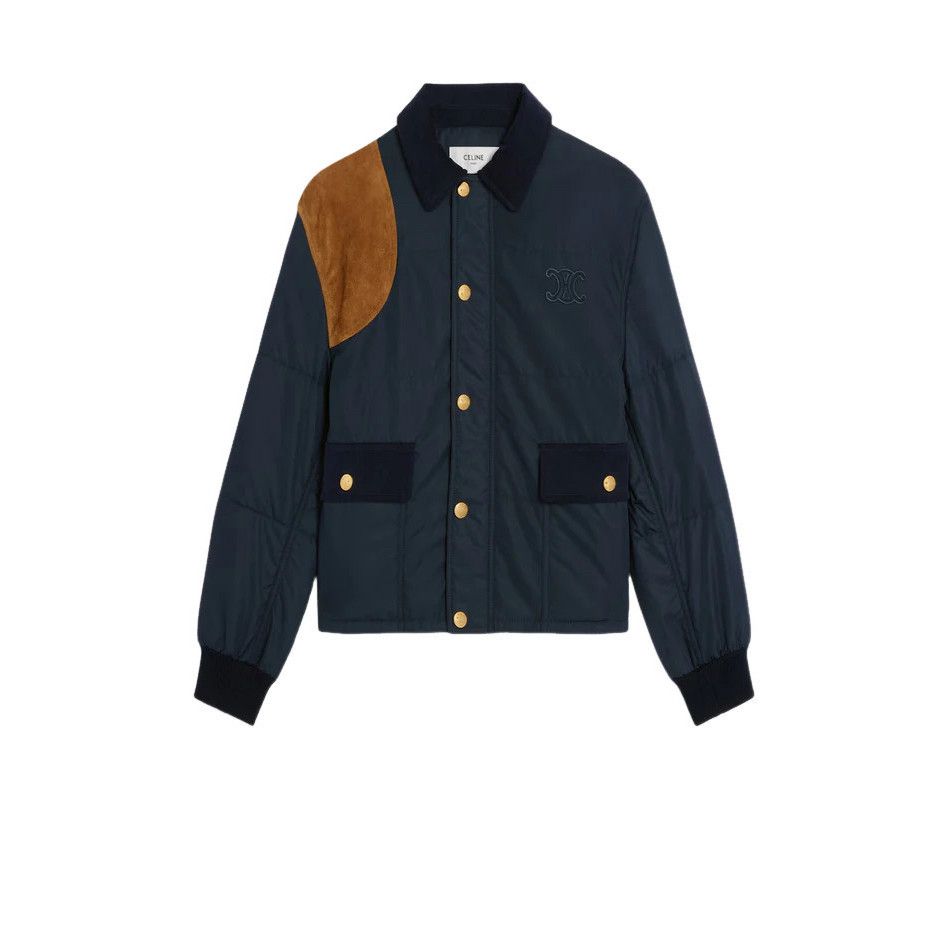 Celine CELINE $3150 Dark Navy Triomphe Nylon Jacket New & Authentic Size M / US 6-8 / IT 42-44 - 1 Thumbnail