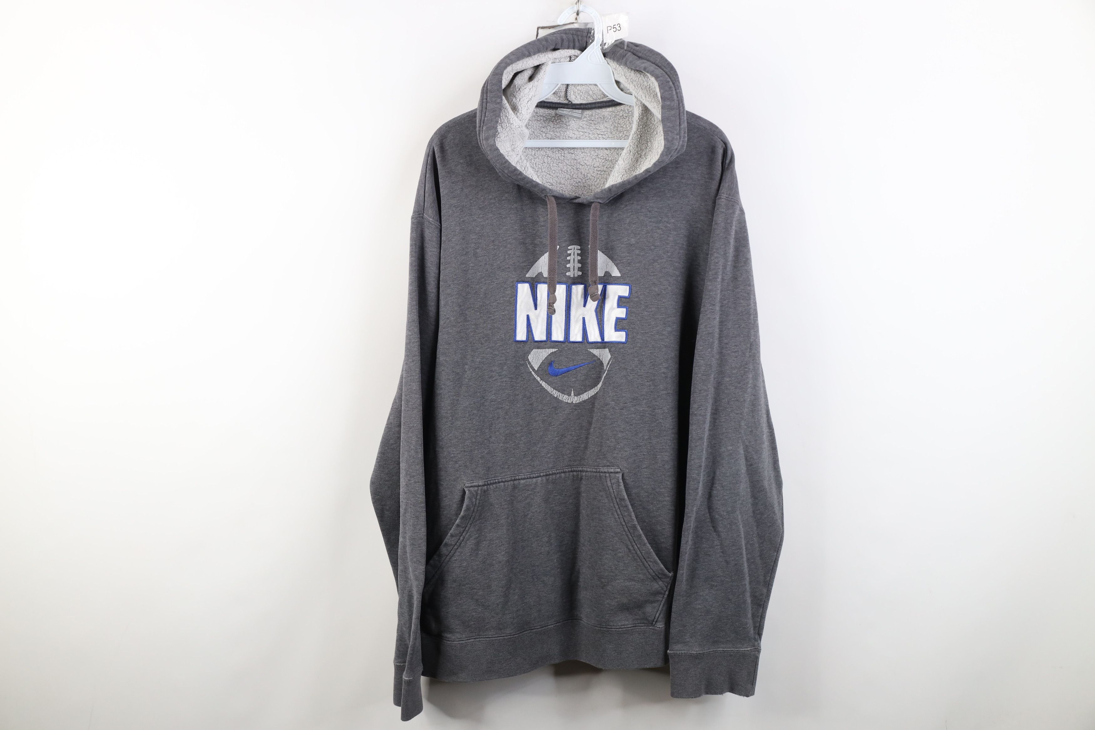 Nike Vintage Y2K Nike Football Center Swoosh Hoodie Sweatshirt Size US L / EU 52-54 / 3 - 1 Thumbnail