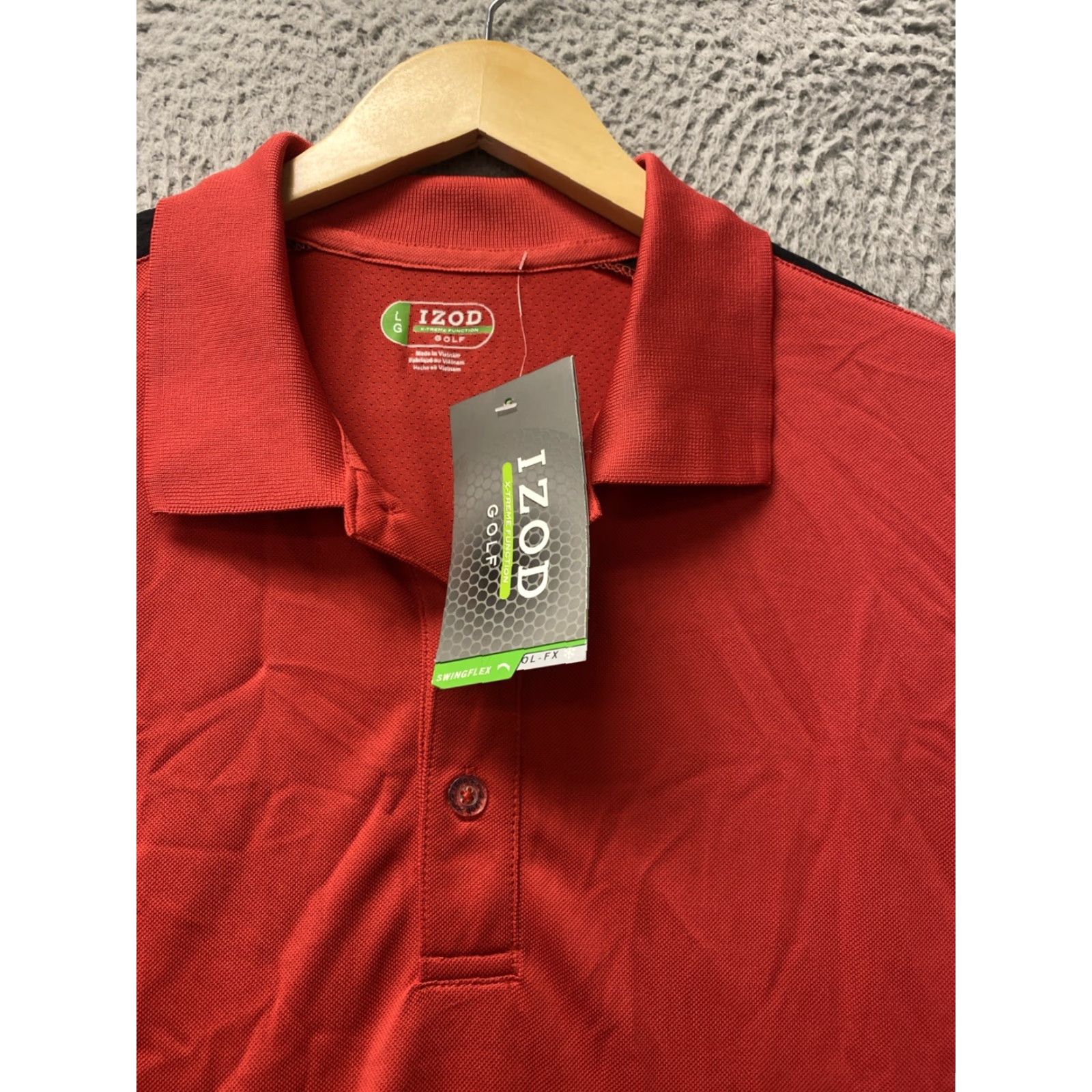 Izod IZOD Golf Polo Shirt Red Stretch Size Large NWT Mens Size US L / EU 52-54 / 3 - 2 Thumbnail
