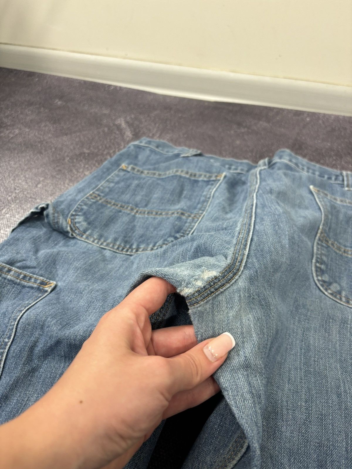 Carhartt Vintage Carhartt Y2K Hype Relaxed Fit Faded Work Denim Jeans Size US 38 / EU 54 - 6 Thumbnail