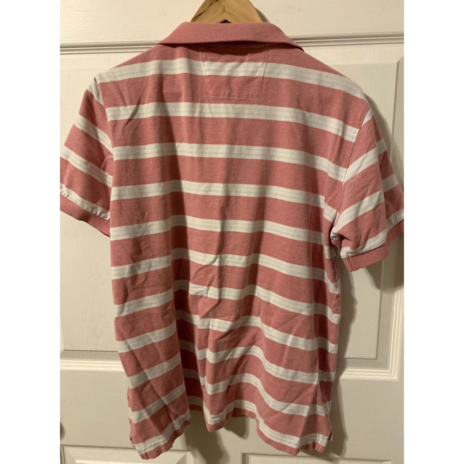 Nautica Nautica Polo Shirt Men L Pink/White Short Sleeve 100% Cotton Classic Striped 90s #966 Size US L / EU 52-54 / 3 - 4 Thumbnail