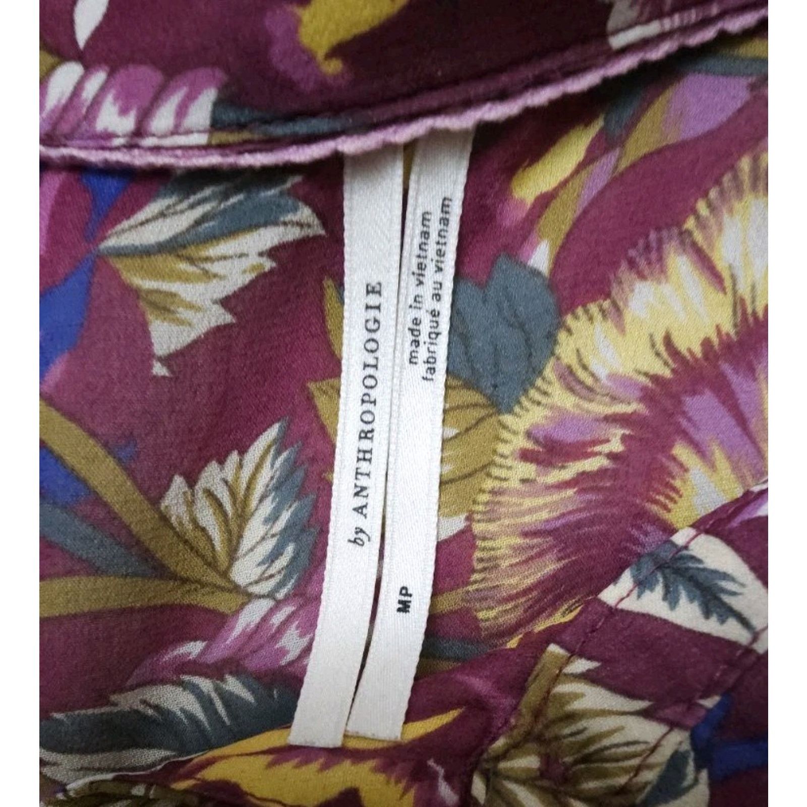 Anthropologie Anthropologie Nicole Floral Asymmetric Floral Shirtdress Mp Size M / US 6-8 / IT 42-44 - 10 Thumbnail