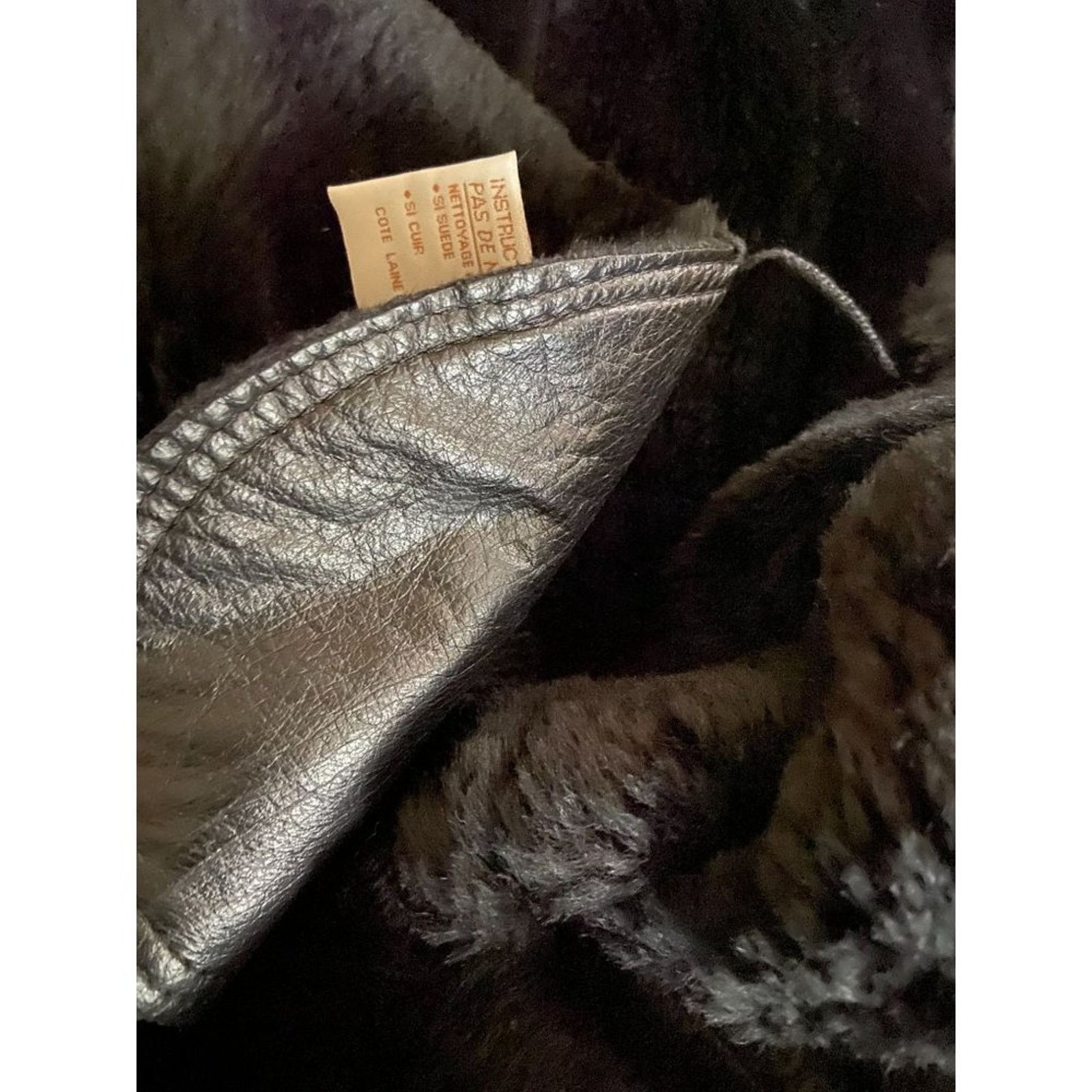 Vintage Dominic Bellissimo Beautiful Black 100% Shearling Ladies Lge Size L / US 10 / IT 46 - 4 Thumbnail