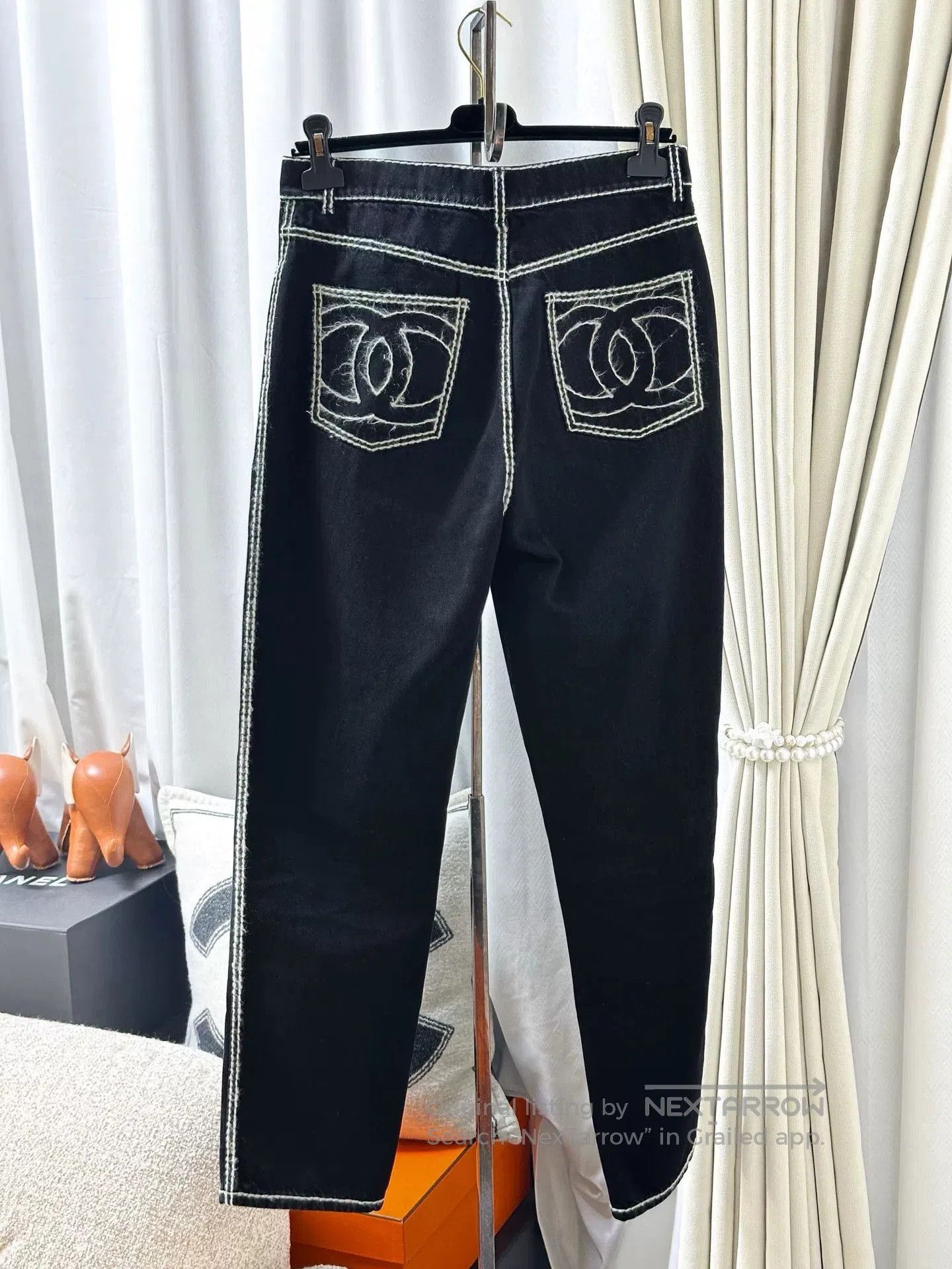 Chanel Chanel Coco Neige Wide-Leg Pants Black. Size US 38 / EU 54 - 3 Thumbnail