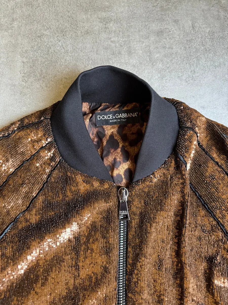 Dolce & Gabbana 2010s Dolce & Gabbana Sequin Brown Jacket Size M / US 6-8 / IT 42-44 - 12 Thumbnail
