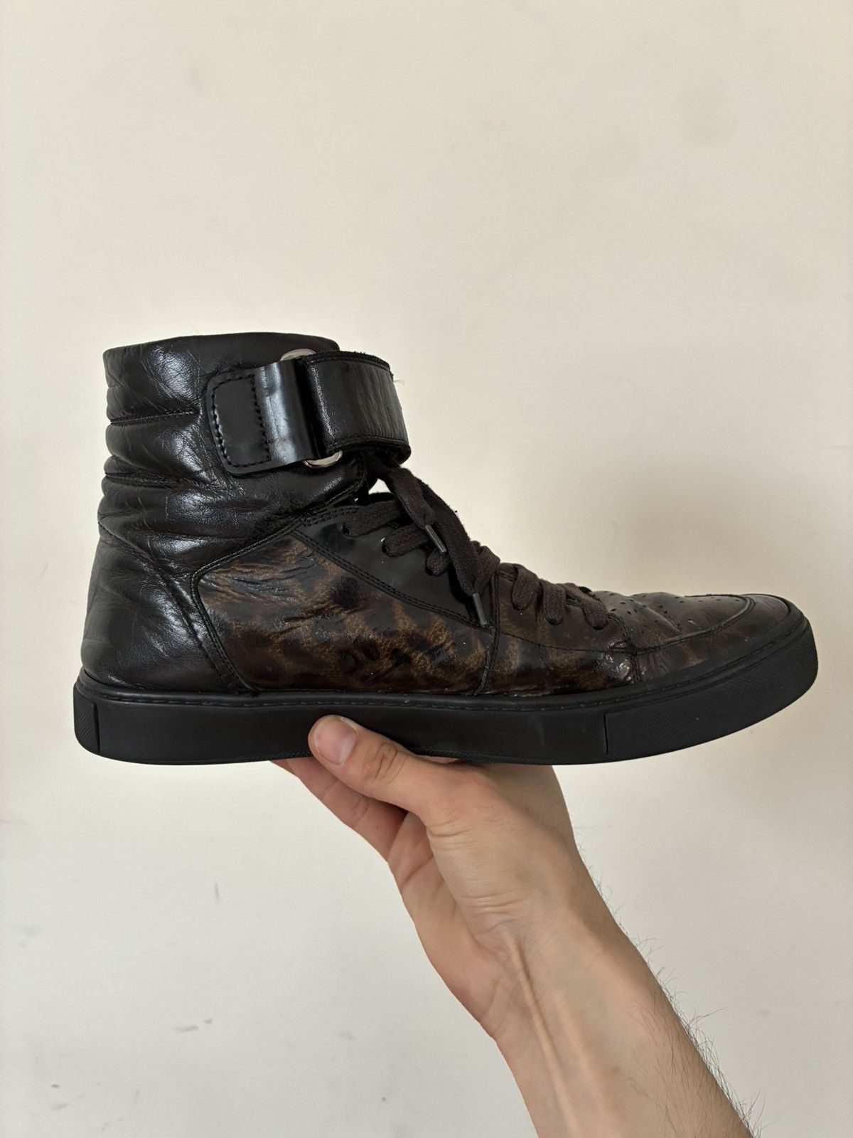 Yves Saint Laurent Yves Saint Laurent 2012 Leopard High Top Sneakers Size US 10.5 / EU 43-44 - 5 Thumbnail