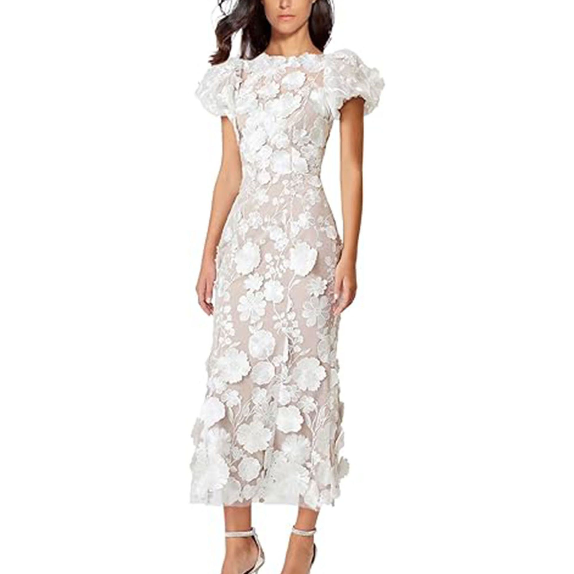 Other Women's Floral Maxi Evening Dress Party Formal Wedding Gown Size L / US 10 / IT 46 - 4 Thumbnail