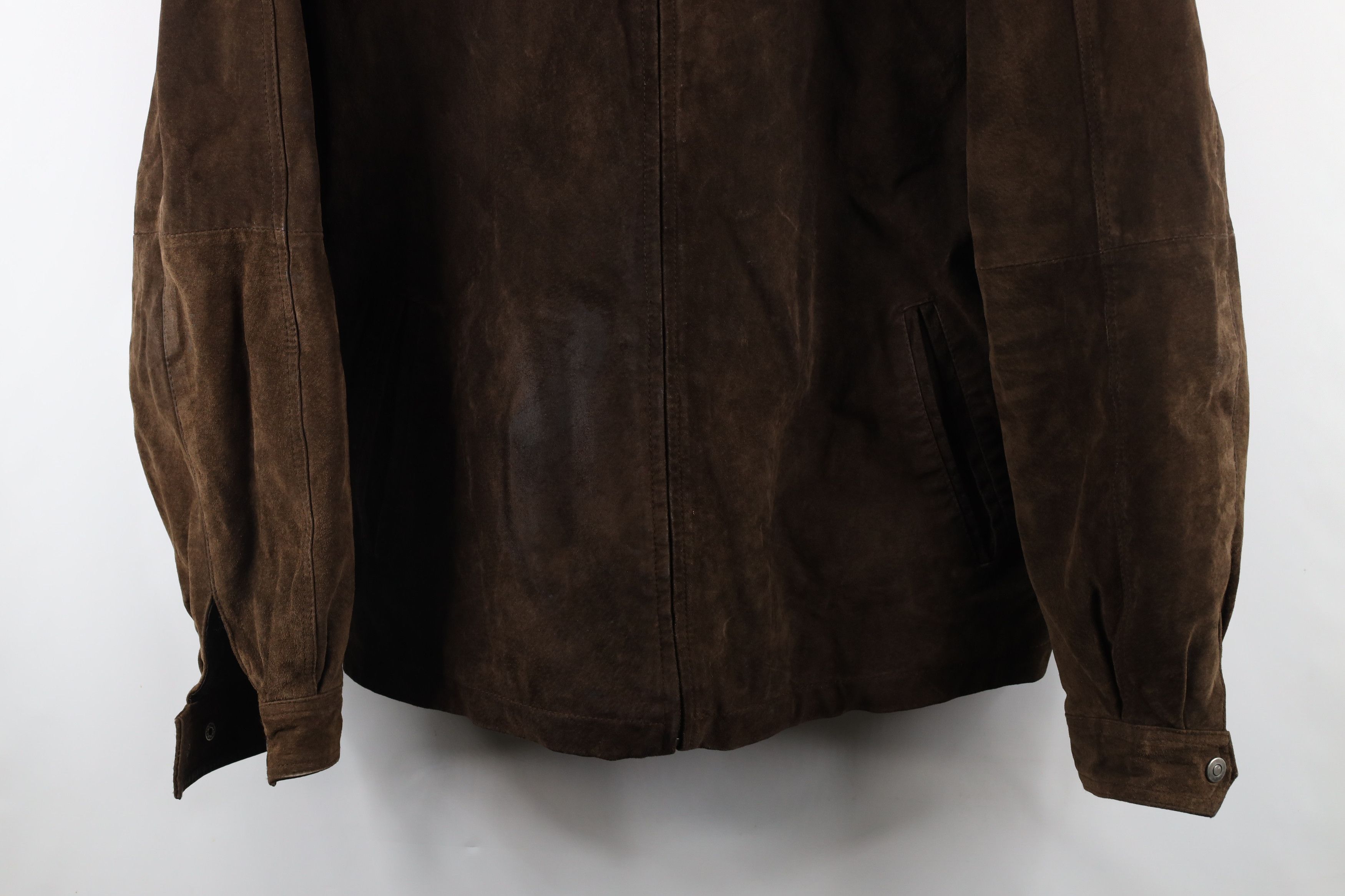 Vintage Vintage 90s Streetwear Suede Leather Bomber Jacket Brown Size US XL / EU 56 / 4 - 3 Thumbnail