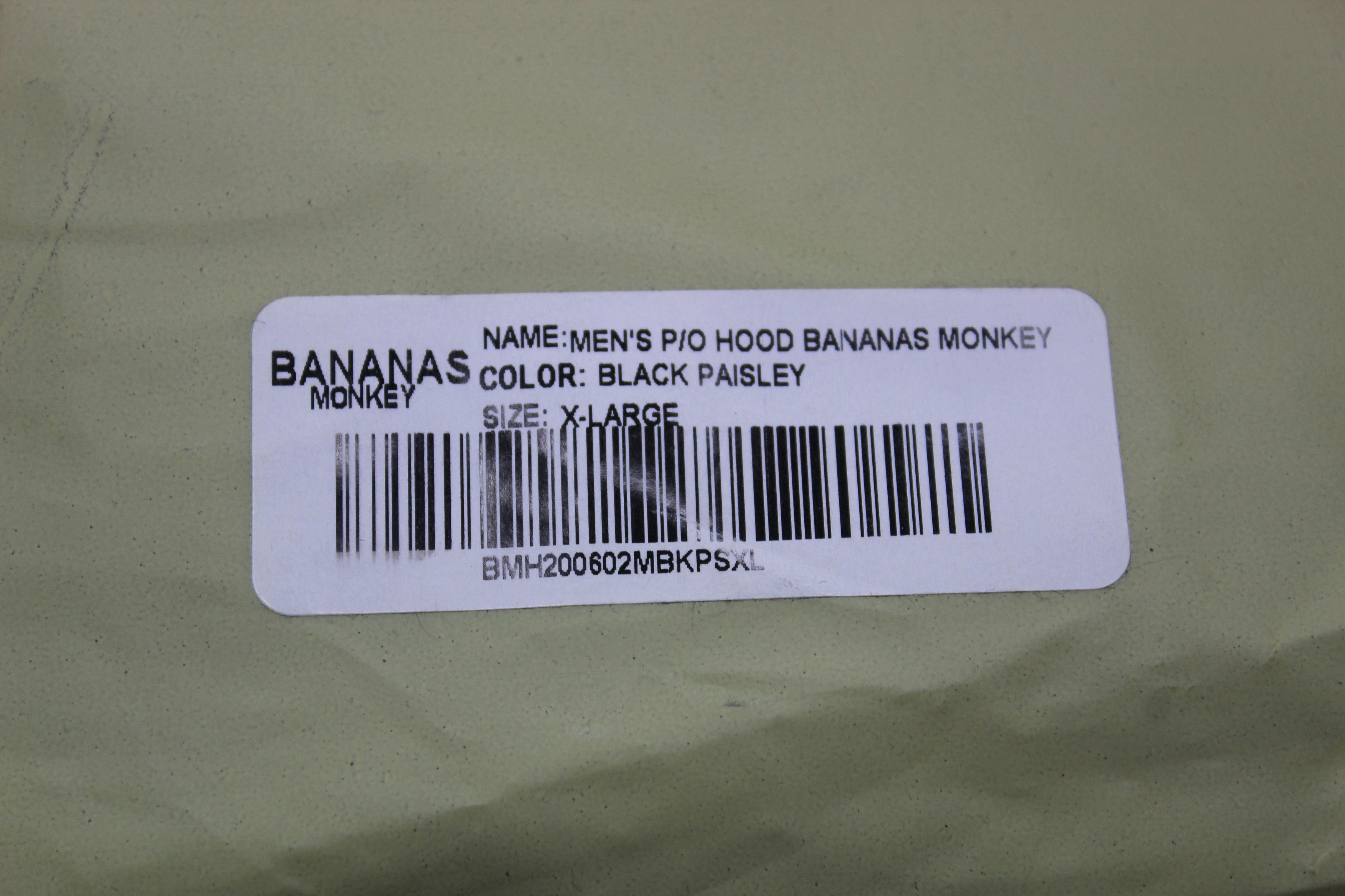 Other Bananas Monkey Black Paisley Hoodie Size US XL / EU 56 / 4 - 4 Thumbnail