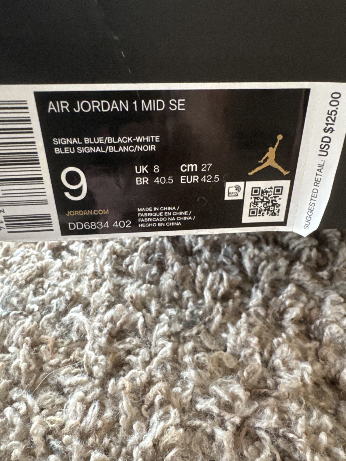 Jordan Brand Signal blue Jordan 1 mid Size US 9 / EU 42 - 7 Thumbnail