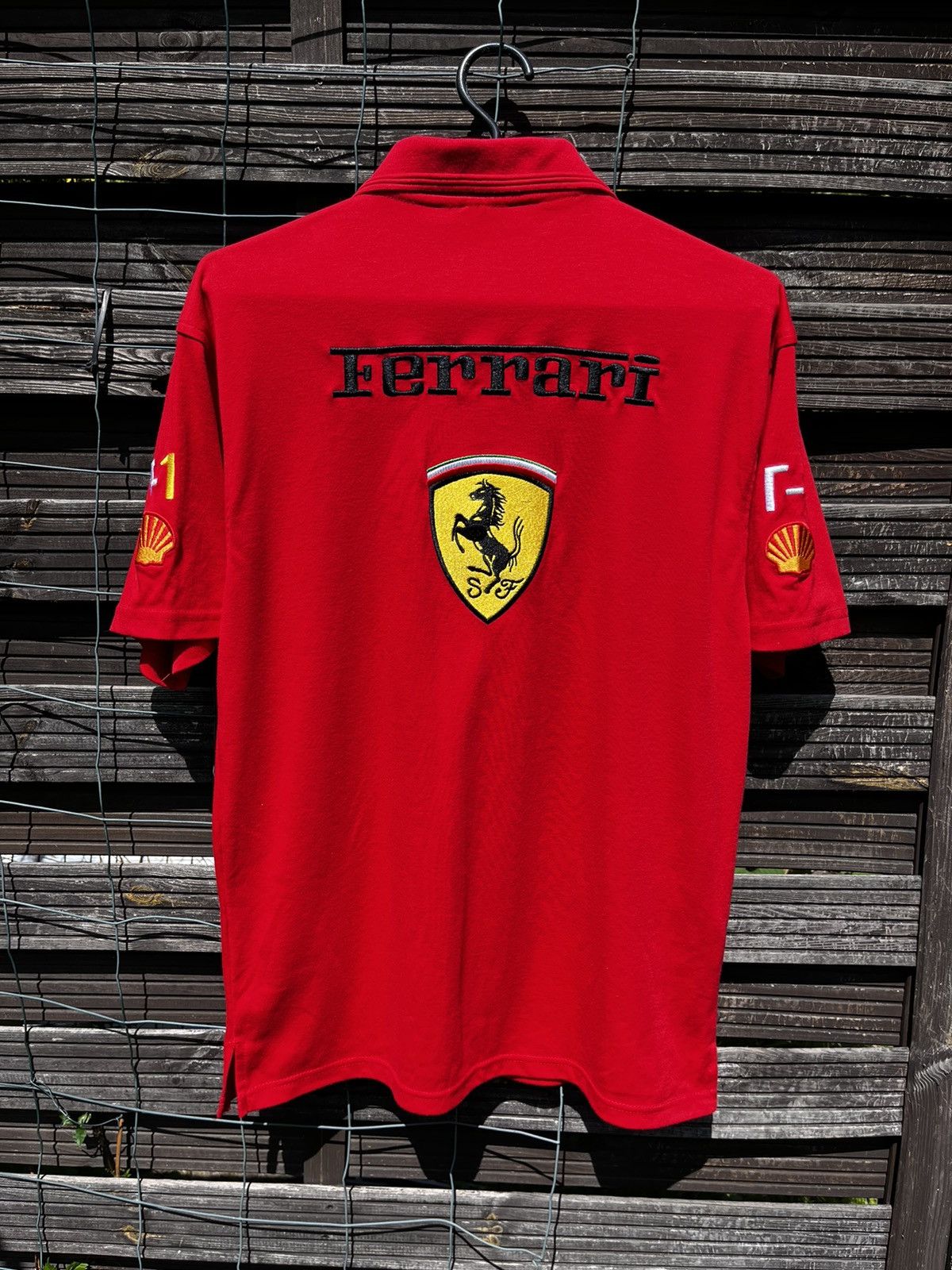 Vintage 🏎️ VINTAGE FERRARI F1 BIG LOGO NASCAR RACING STREETWEAR POLO Size US XXL / EU 58 / 5 - 7 Thumbnail