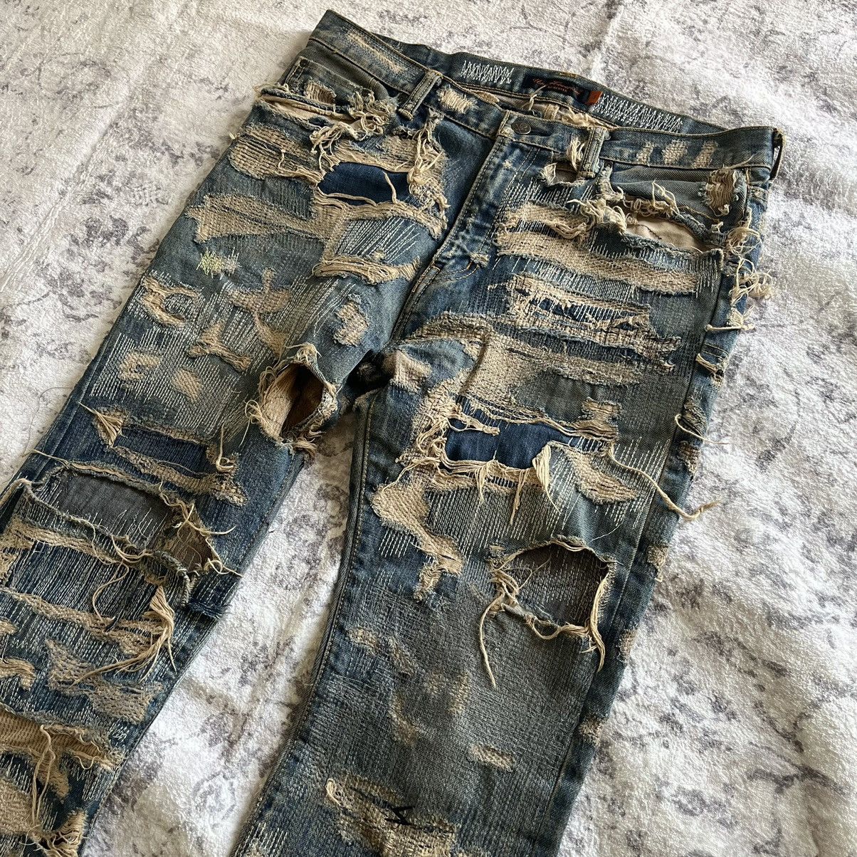 Undercover Undercover AW05 Arts&Crafts 85 Denim Jeans Size US 34 / EU 50 - 4 Thumbnail