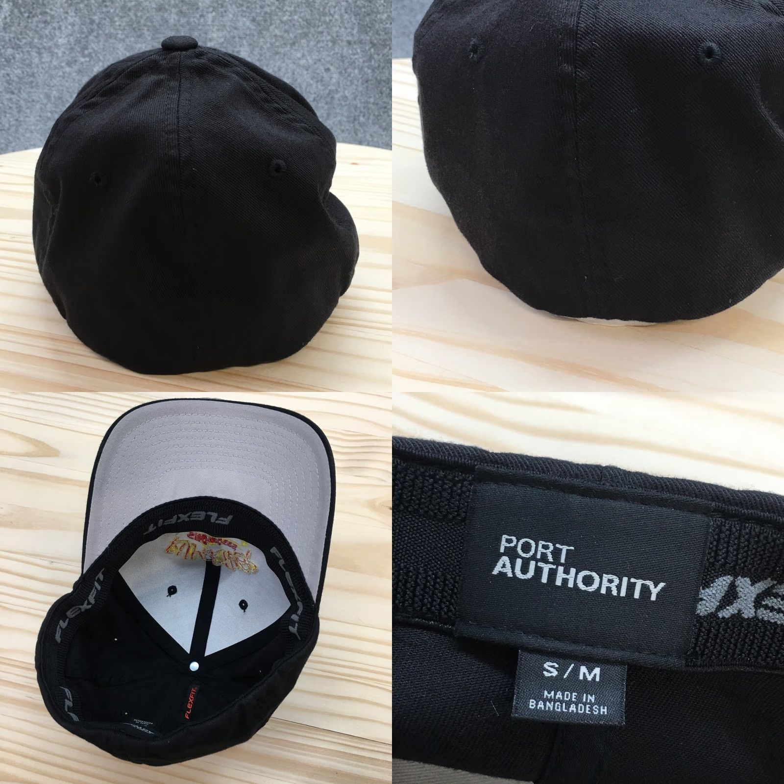 Port Authority Port Authority Baseball Hat Men Black S-M Curved Brim Embroidered Logo Rum River Size ONE SIZE - 8 Thumbnail