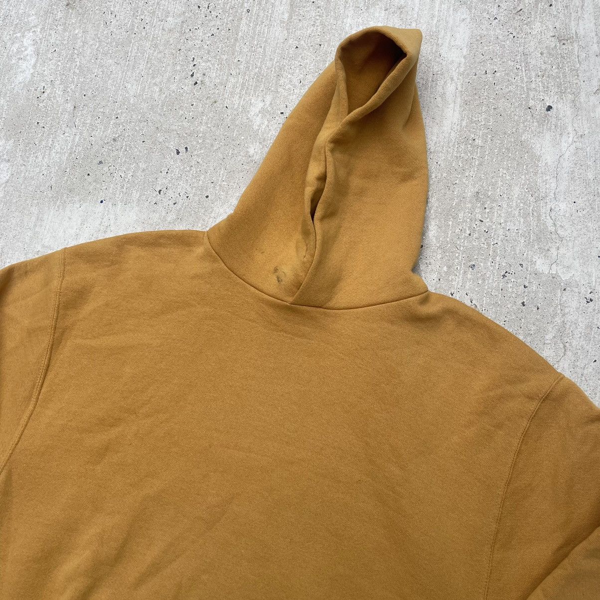 Russell Athletic Vtg 90s RUSSELL ATHLETIC Mustard Blank Hoodie Size US M / EU 48-50 / 2 - 3 Thumbnail