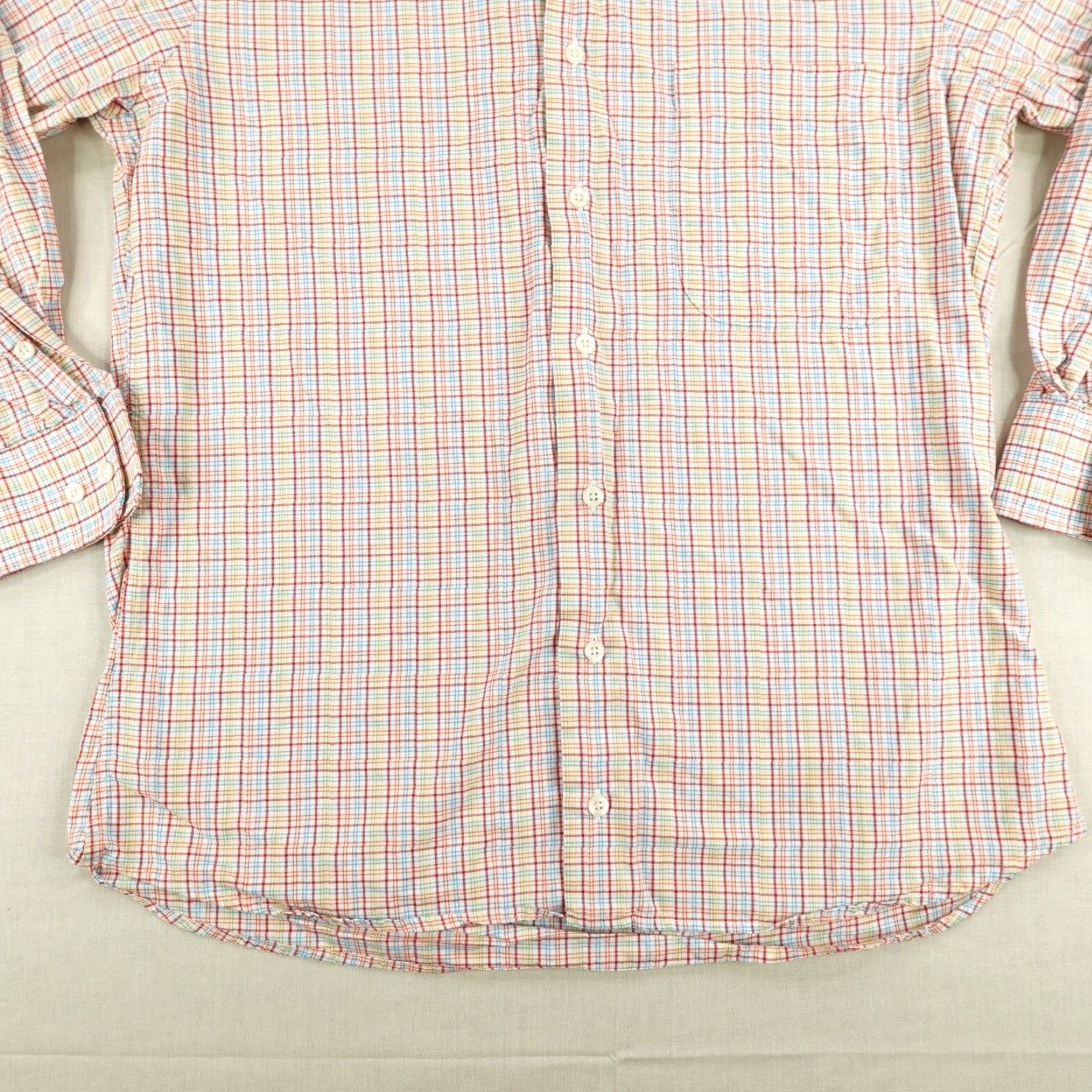 Vintage Gitman Bros Shirt Mens Medium Red Blue Plaid Button Up Western Frontier Made USA Size US M / EU 48-50 / 2 - 3 Thumbnail