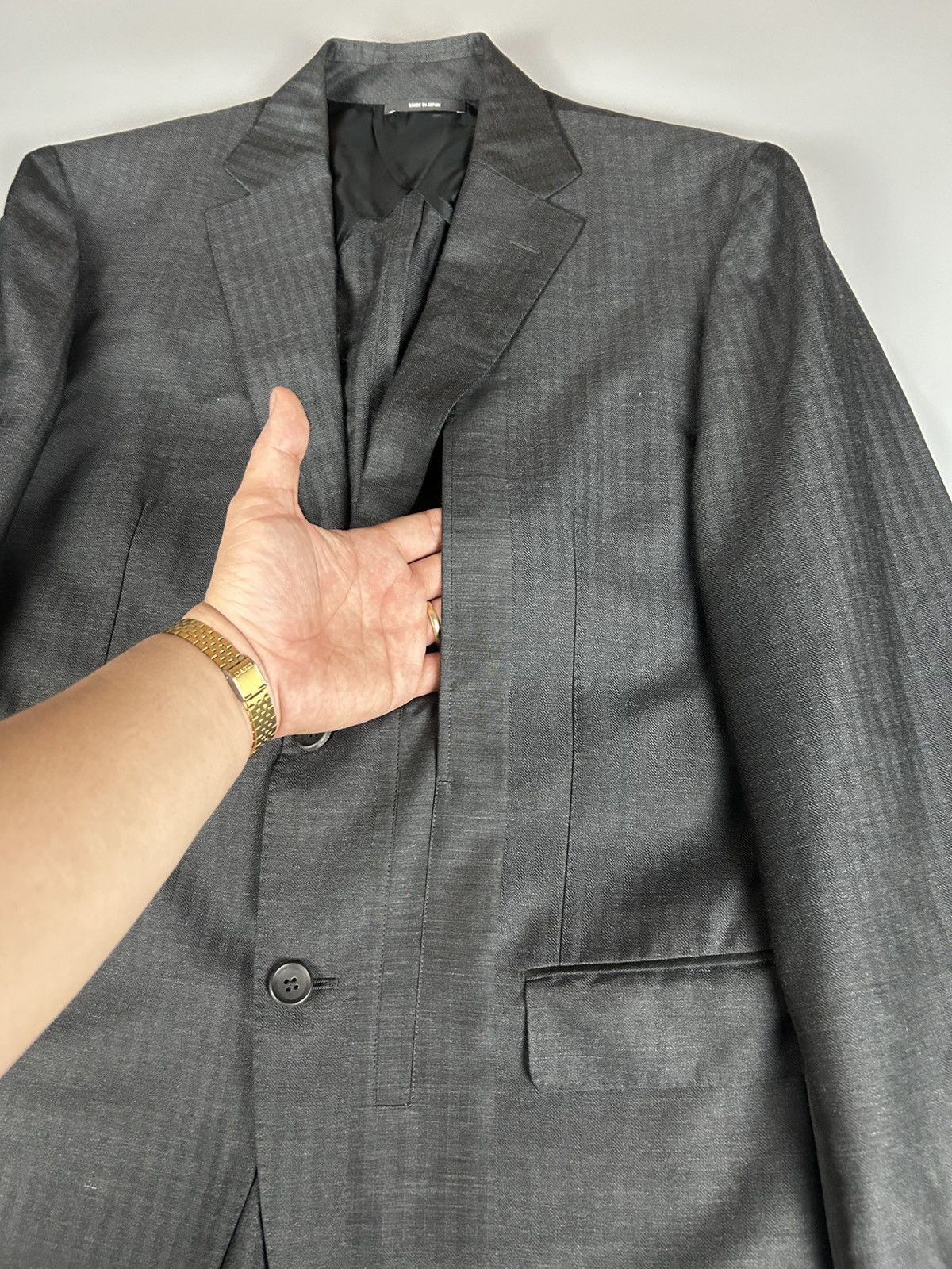Issey Miyake Issey Miyake A-POC Wool/Silk Blazer Size US L / EU 52-54 / 3 - 3 Thumbnail