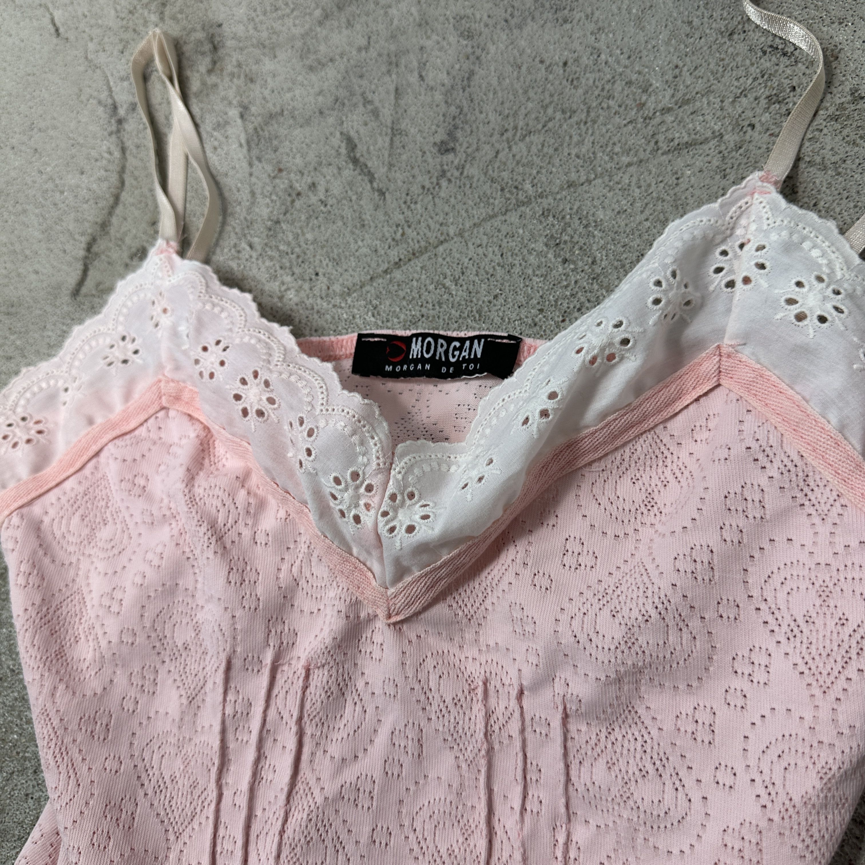 Vintage Vintage Coquette Baby Pink Morgan Top Y2K Size S / US 4 / IT 40 - 3 Thumbnail