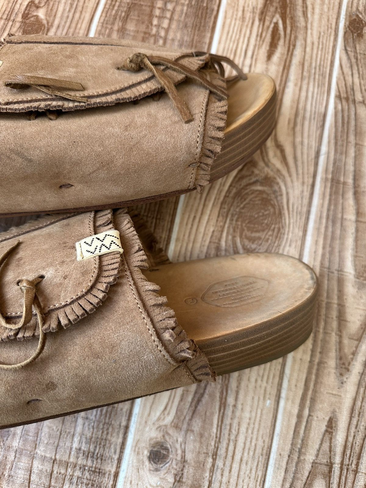 Visvim Visvim Christo Shaman Slides Brown XL Size US 12 / EU 45 - 14 Thumbnail