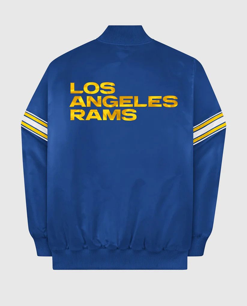 Starter NFL Los Angeles Rams Varsity Satin Full-Snap Jacket Size US XL / EU 56 / 4 - 4 Thumbnail