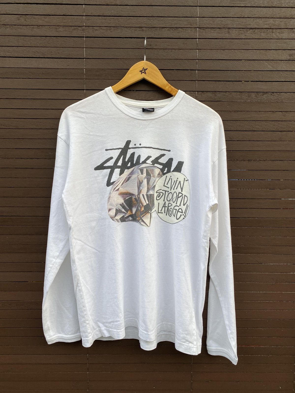 Stussy × Vintage Vintage Stussy Livin Stoopid Large Big Logo