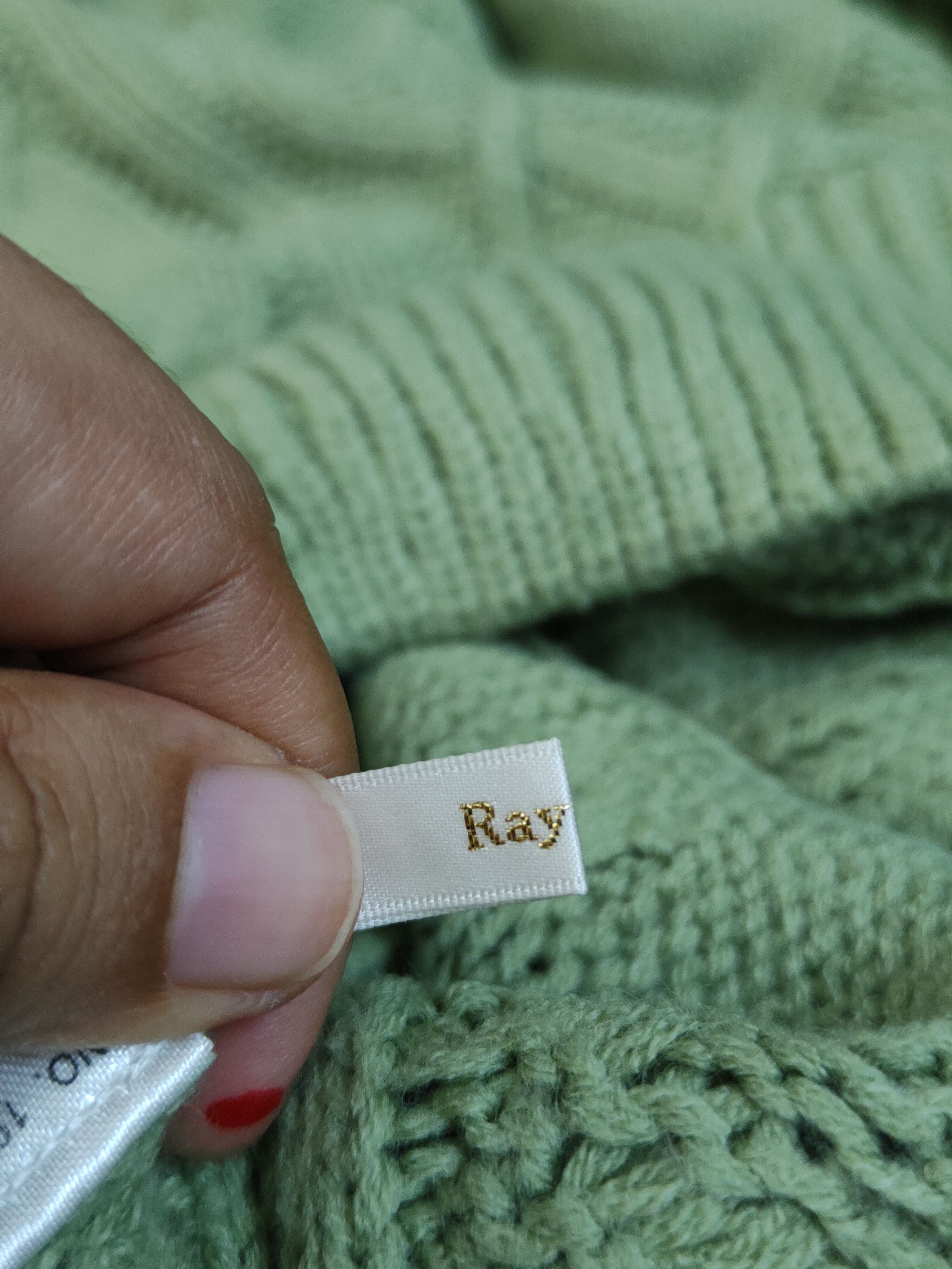 Aran Isles Knitwear × Japanese Brand × Vintage Ray Cassin Green cable Knitwear Cardigan #W1152 Size M / US 6-8 / IT 42-44 - 11 Thumbnail