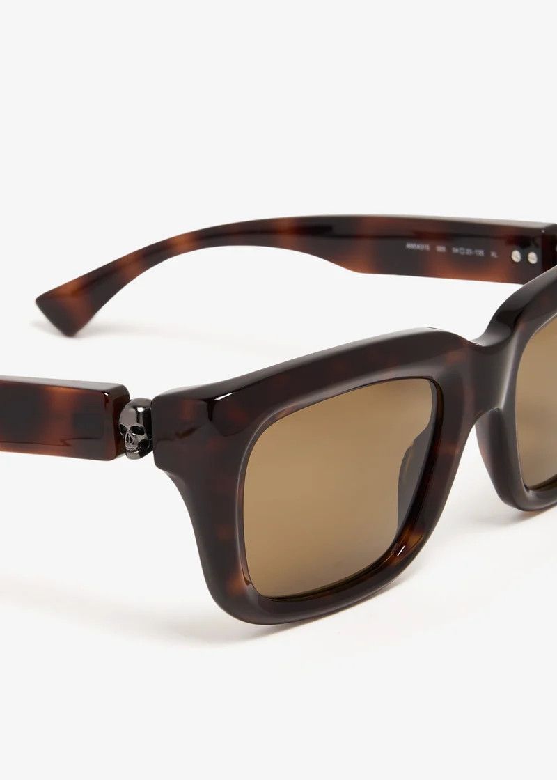 Alexander McQueen o1w1db10725 Size: OS/Floating Skull Sunglasses in Brown Size ONE SIZE - 3 Thumbnail
