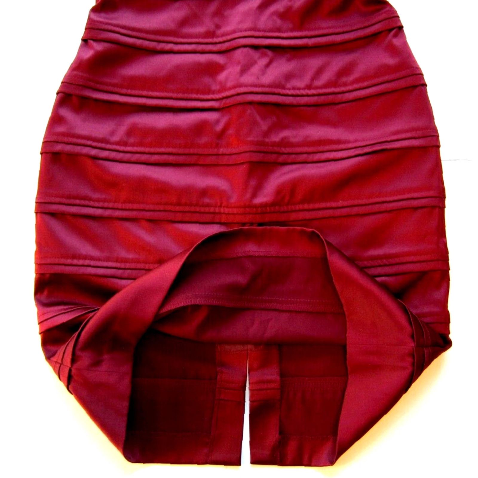 Vintage NWT American Living Maroon Red Pleated V-Neck Sheath Tank Cocktail Dress 6 Size M / US 6-8 / IT 42-44 - 6 Thumbnail