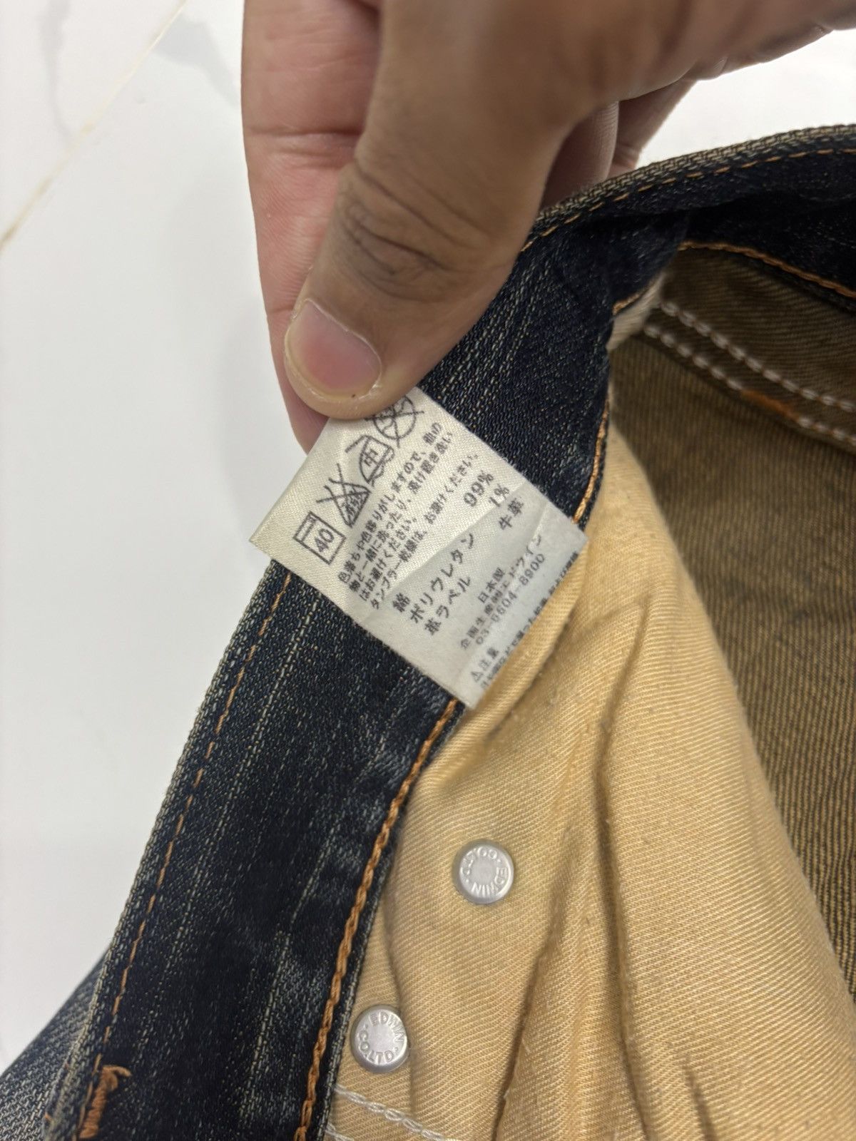 Edwin VINTAGE EDWIN MADE IN JAPAN LOT 503 RUSTY DISTRESSED DENIM Size US 31 - 12 Thumbnail